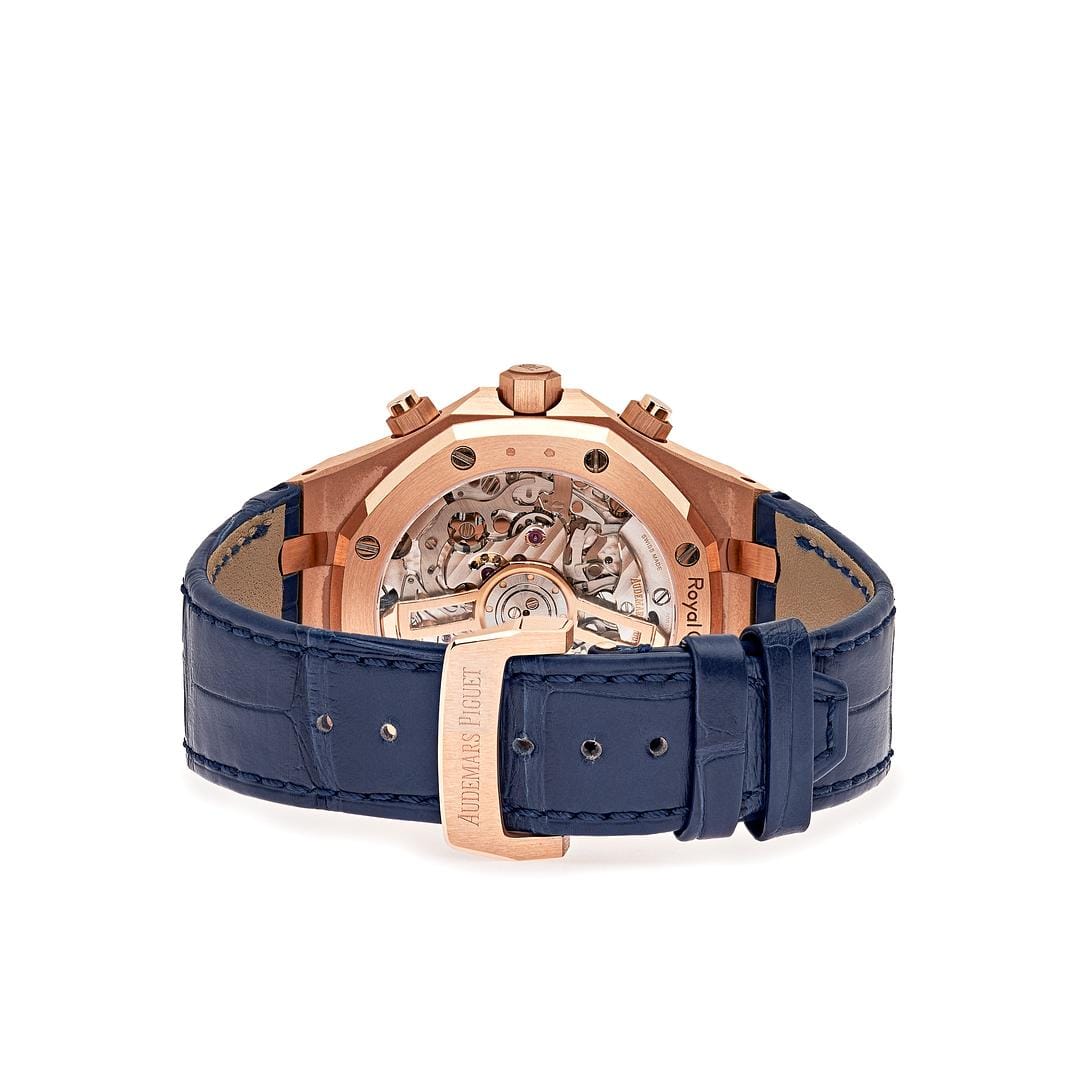 Audemars Piguet Royal Oak 26240OR.OO.D315CR.01 Chronograph '50th Anniversary' Rose Gold Blue Dial (2022) - Premium Luxury Product