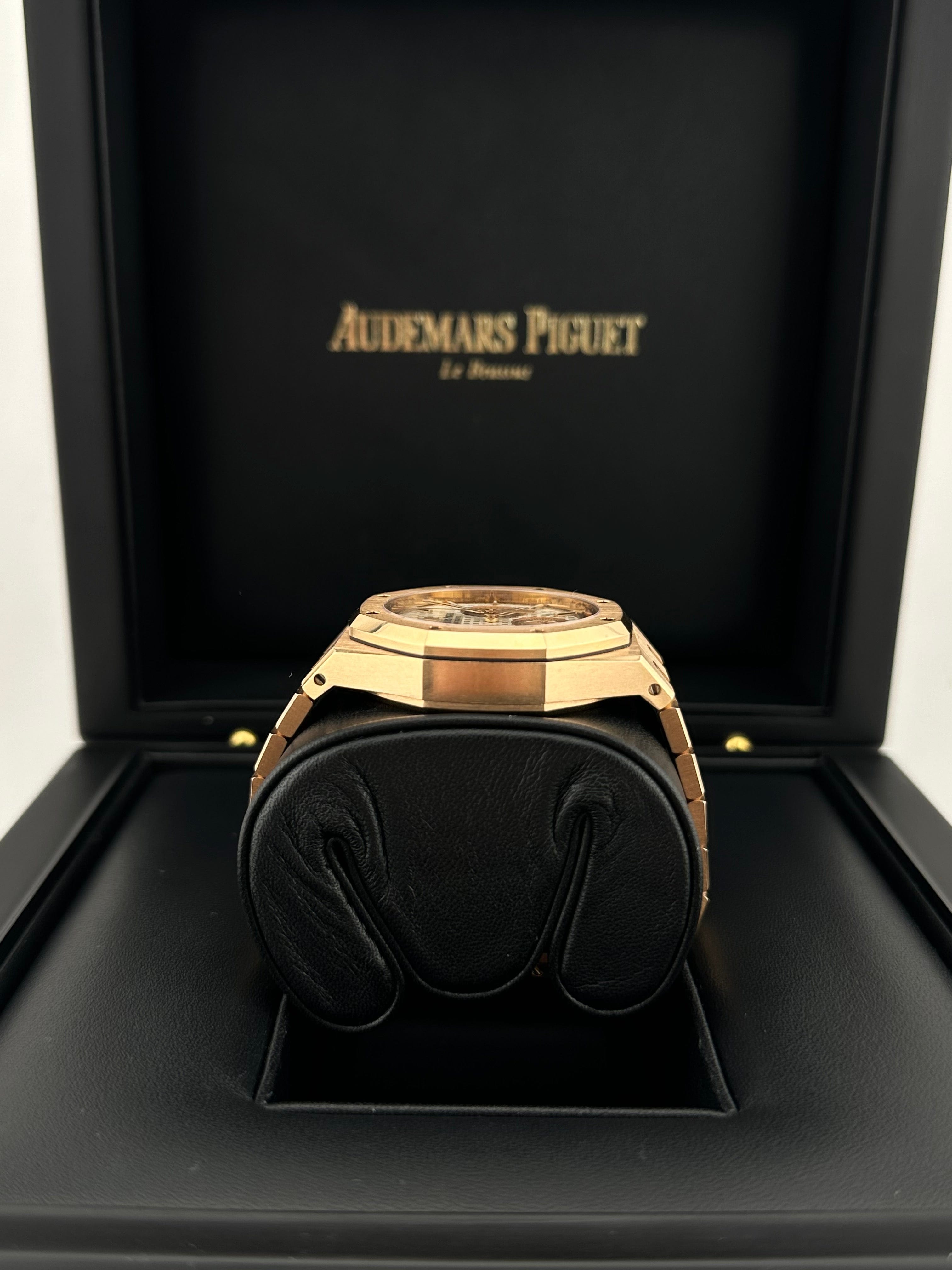 Audemars Piguet Royal Oak 26315OR.OO.1256OR.01 Chronograph Rose Gold Silver Dial - Premium Luxury Product