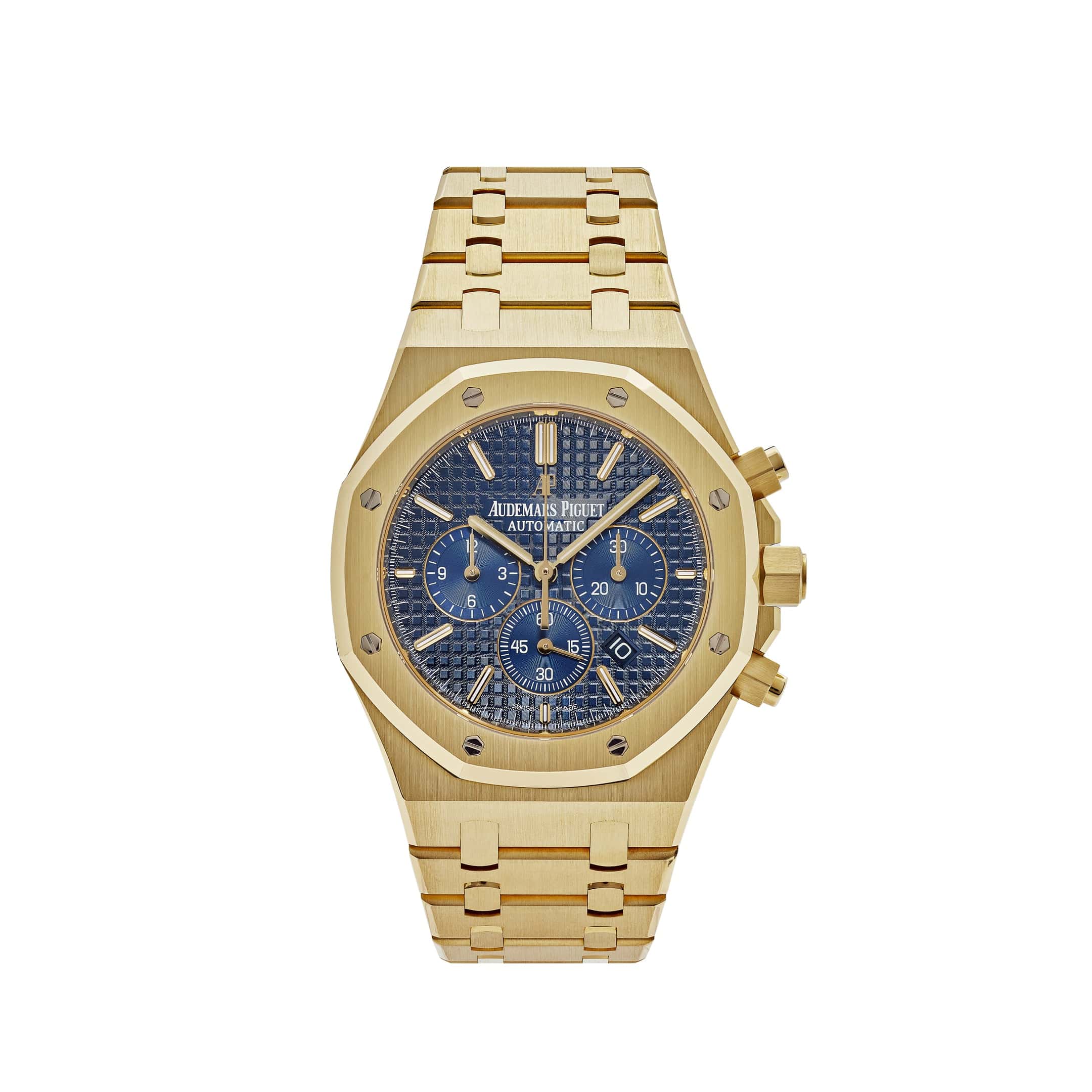 Audemars Piguet Royal Oak 26320BA.OO.1220BA.02 Chronograph Yellow Gold Blue Dial (2016) - Premium Luxury Product
