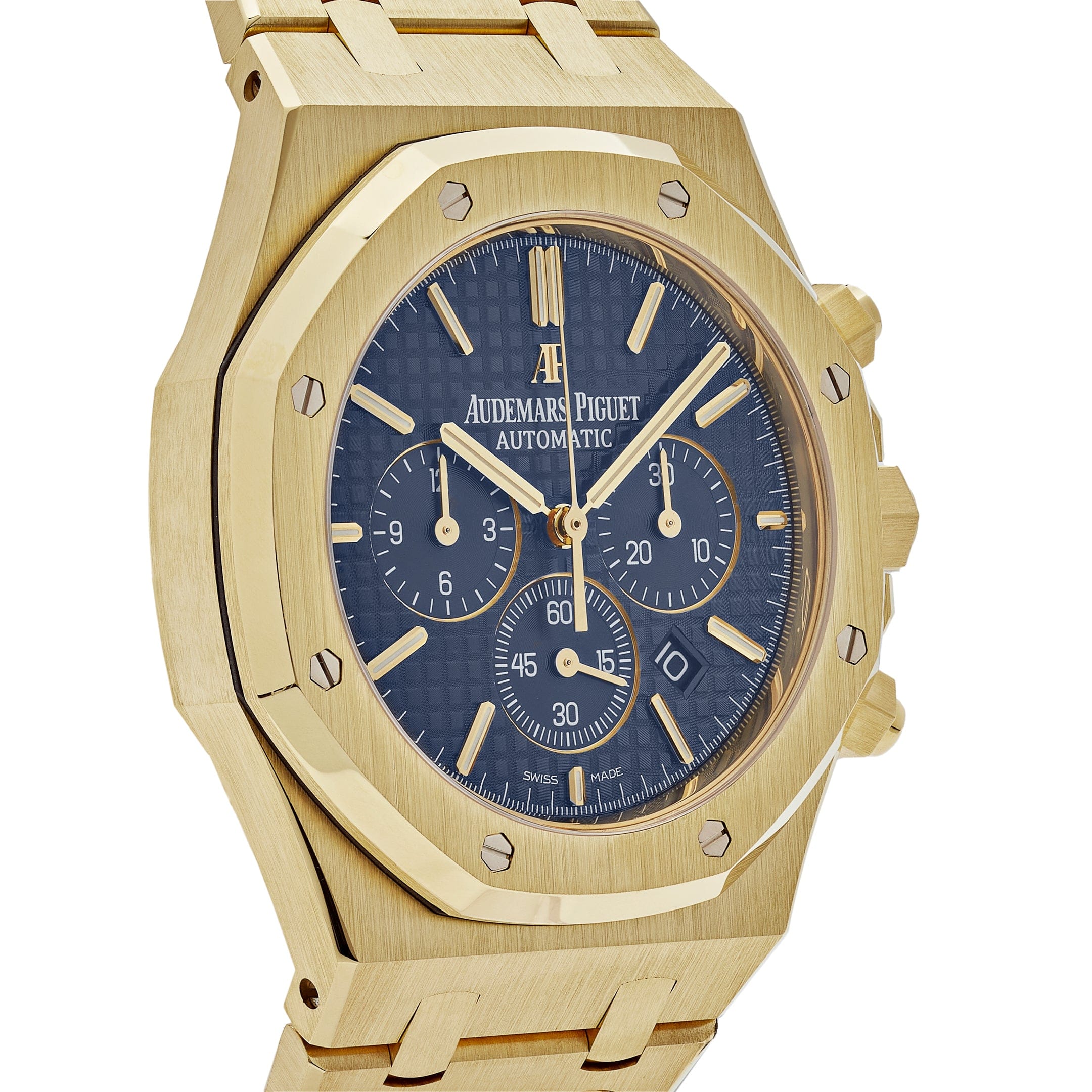 Audemars Piguet Royal Oak 26320BA.OO.1220BA.02 Chronograph Yellow Gold Blue Dial (2016) - Premium Luxury Product