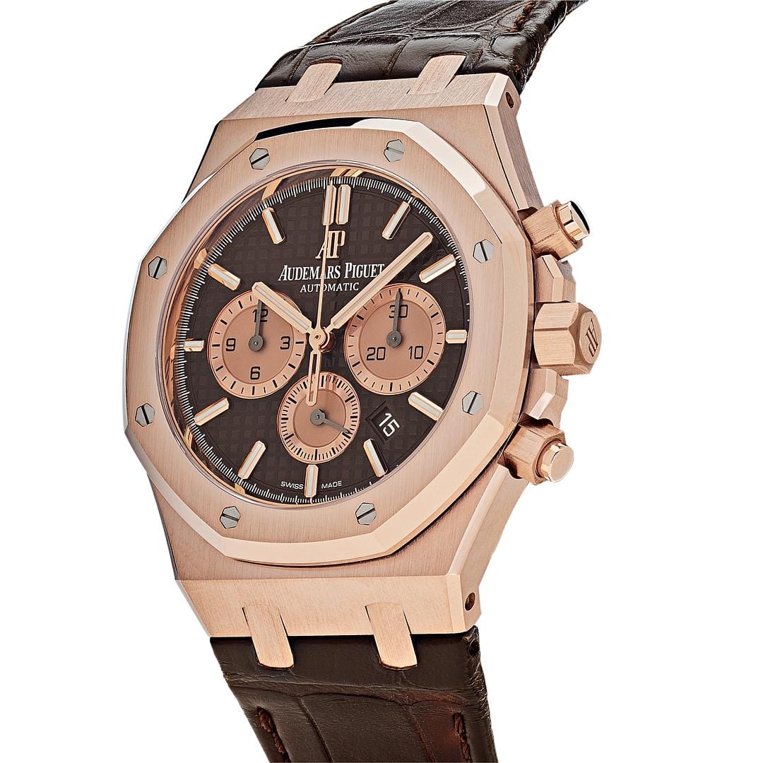 Audemars Piguet Royal Oak 26331OR.OO.D821CR.01 Selfwinding Chronograph Rose Gold Brown Dial (2020) - Premium Luxury Product