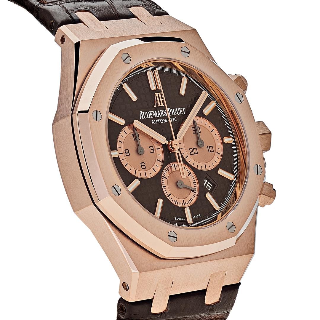 Audemars Piguet Royal Oak 26331OR.OO.D821CR.01 Selfwinding Chronograph Rose Gold Brown Dial (2020) - Premium Luxury Product
