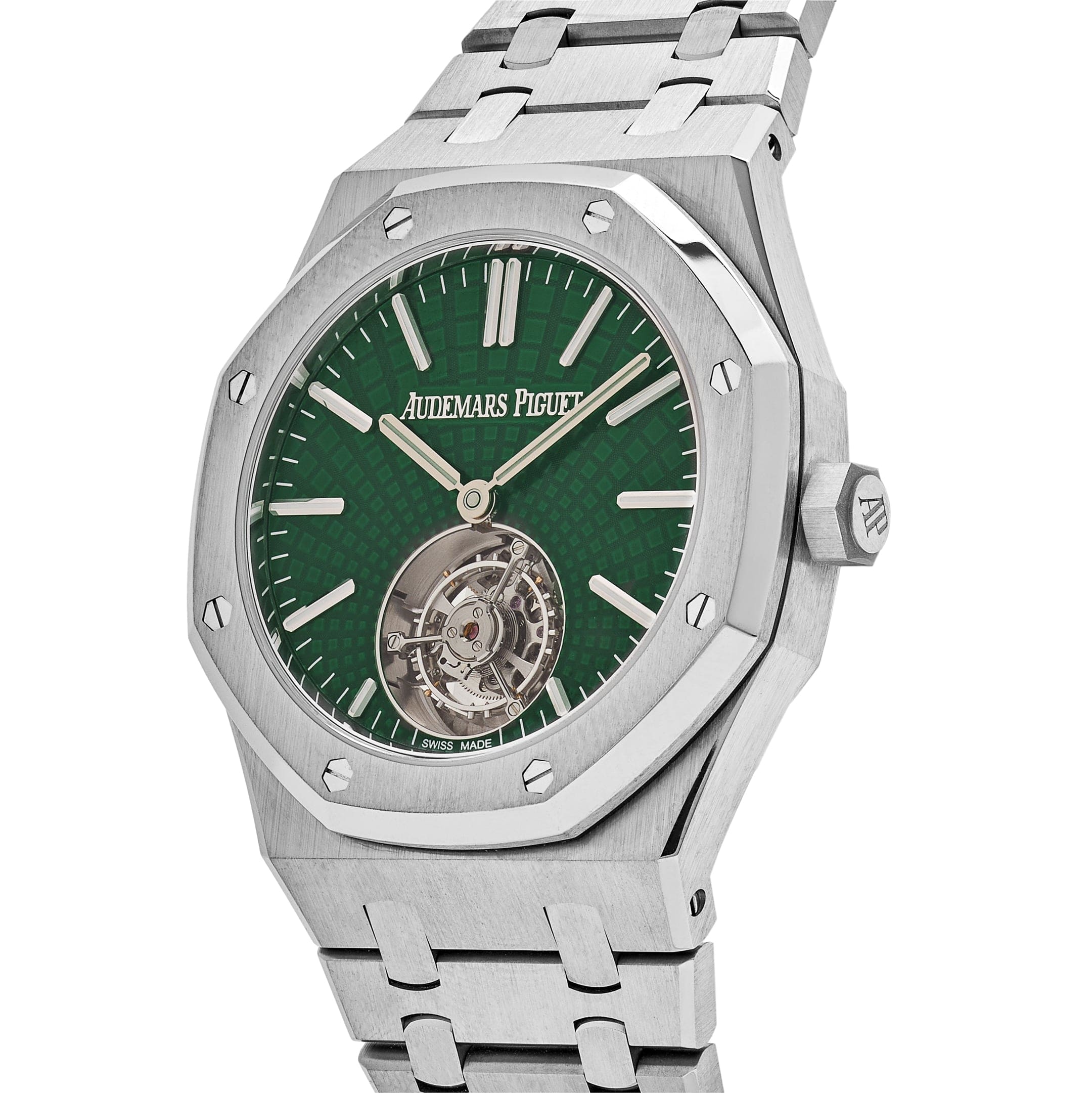 Audemars Piguet Royal Oak 26534TI.OO.1220TI.01 Selfwinding Flying Tourbillon Green Dial Limited Edition - Premium Luxury Product