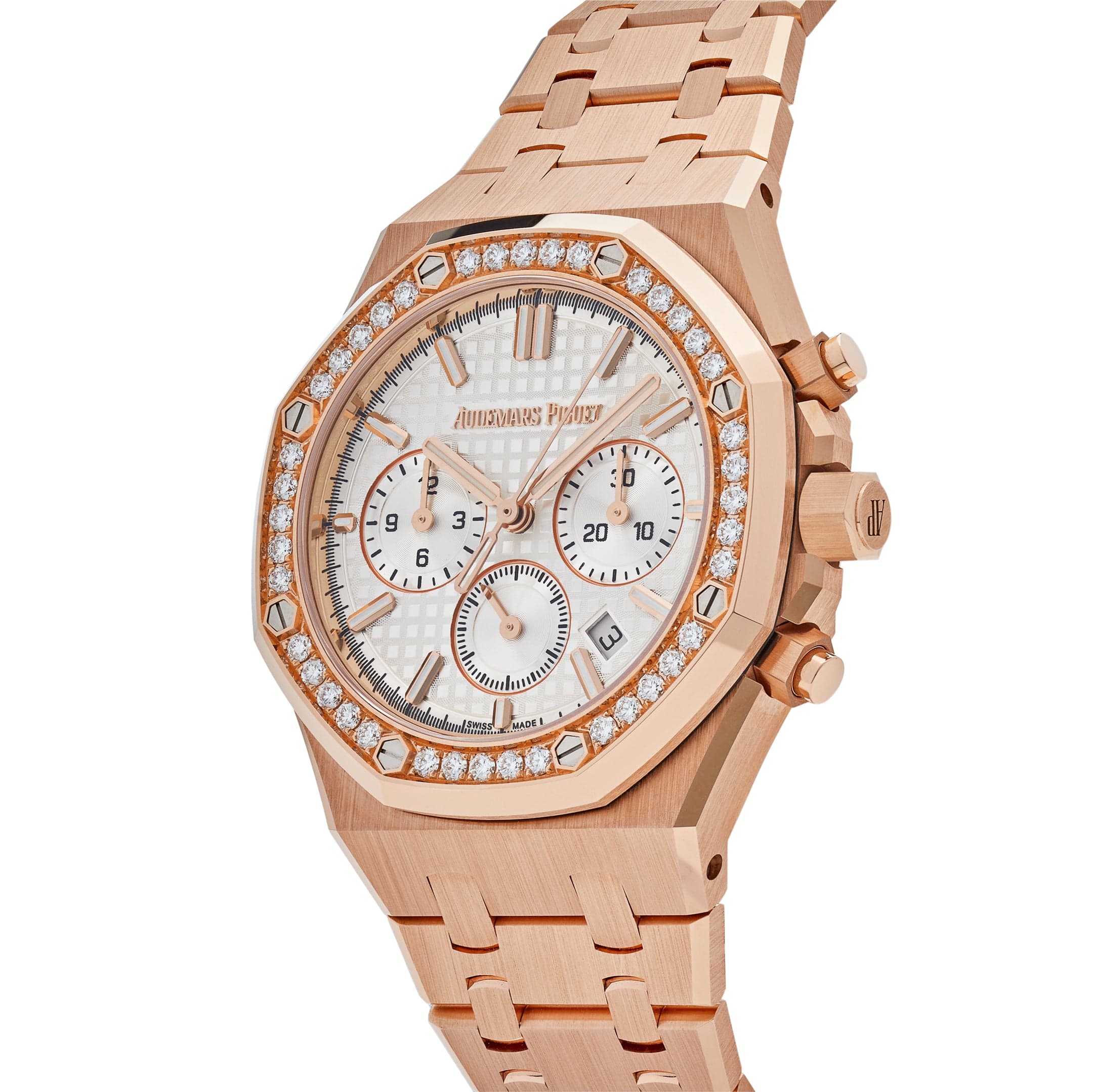 Audemars Piguet Royal Oak 26715OR.ZZ.1356OR.01 Selfwinding Chronograph Rose Gold Diamond Bezel (2022) - Premium Luxury Product