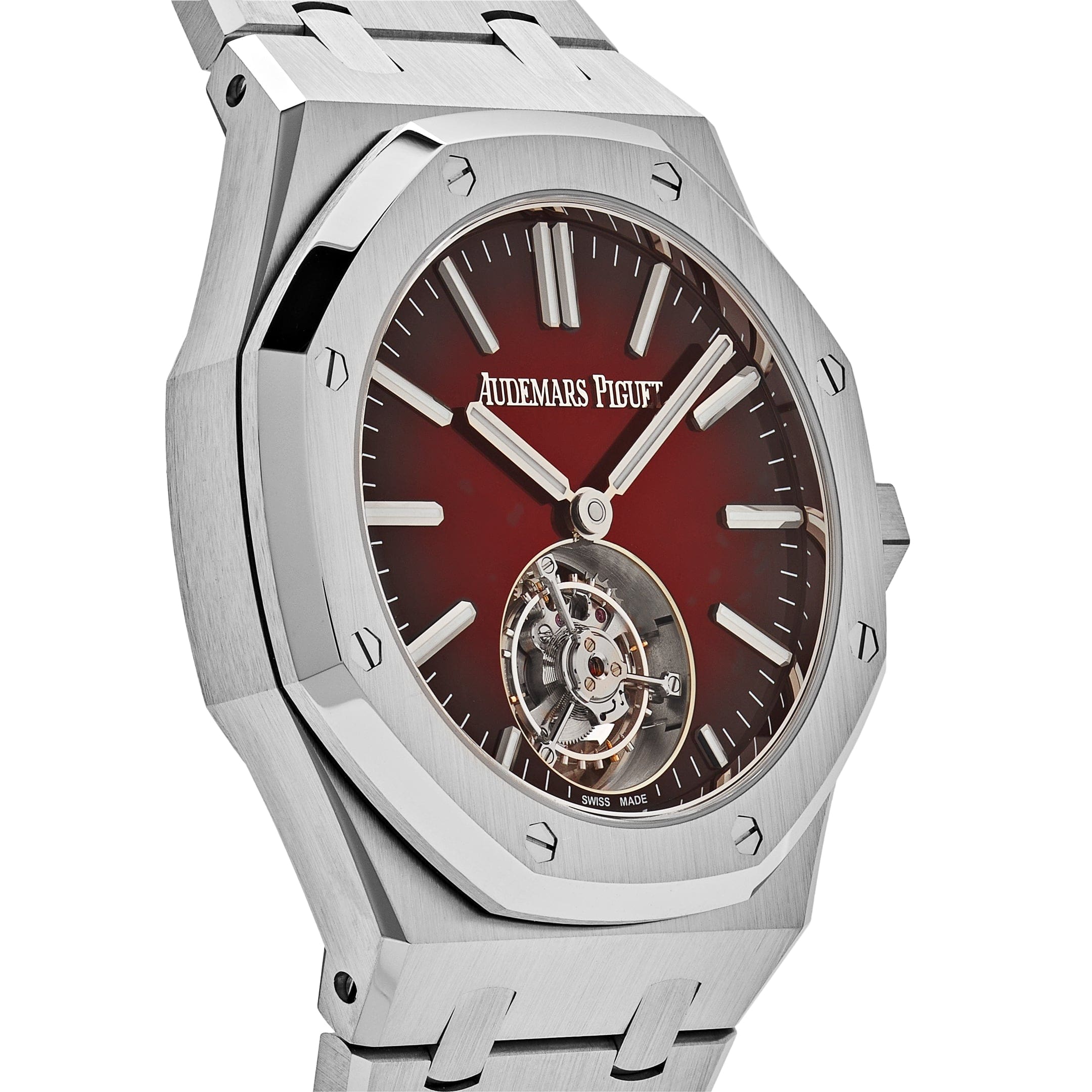 Audemars Piguet Royal Oak 26730ST.OO.1320ST.05 Selfwinding Flying Tourbillon Red Burgundy Stainless Steel - Premium Luxury Product