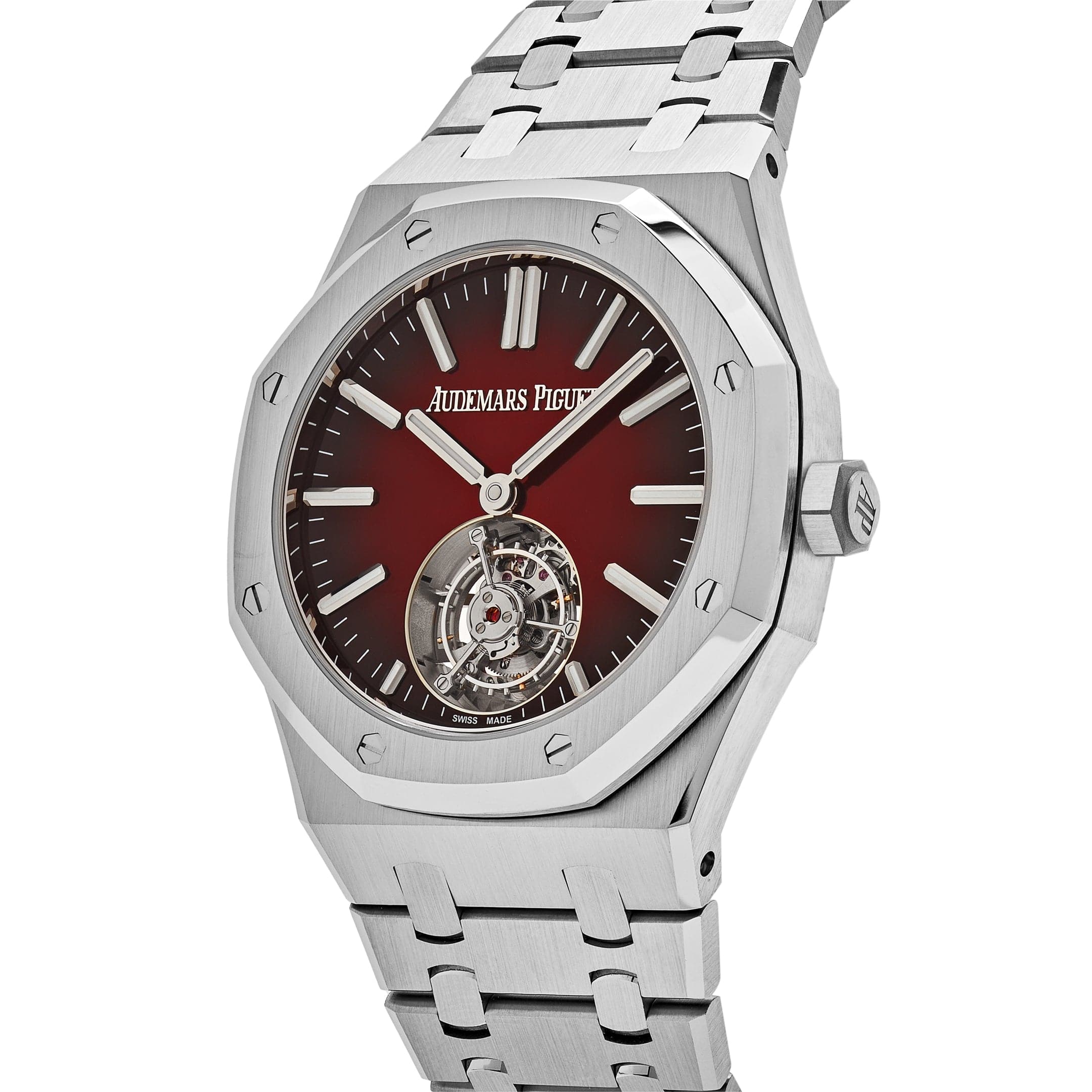 Audemars Piguet Royal Oak 26730ST.OO.1320ST.05 Selfwinding Flying Tourbillon Red Burgundy Stainless Steel - Premium Luxury Product