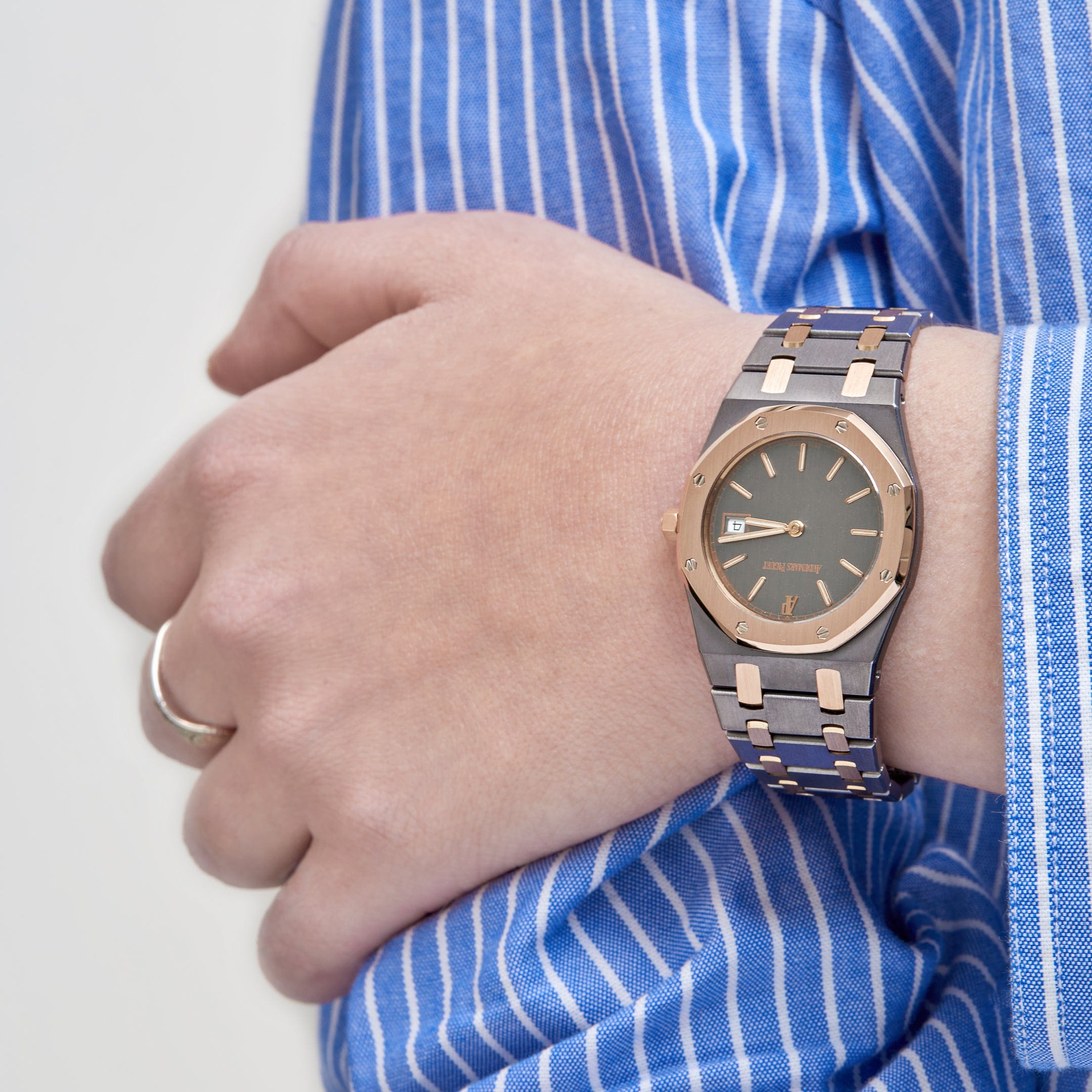 Audemars Piguet Royal Oak 56175TR.0.0789TR Two-Toned Tantalum Rose Gold Slate Dial (2000) - Premium Luxury Product