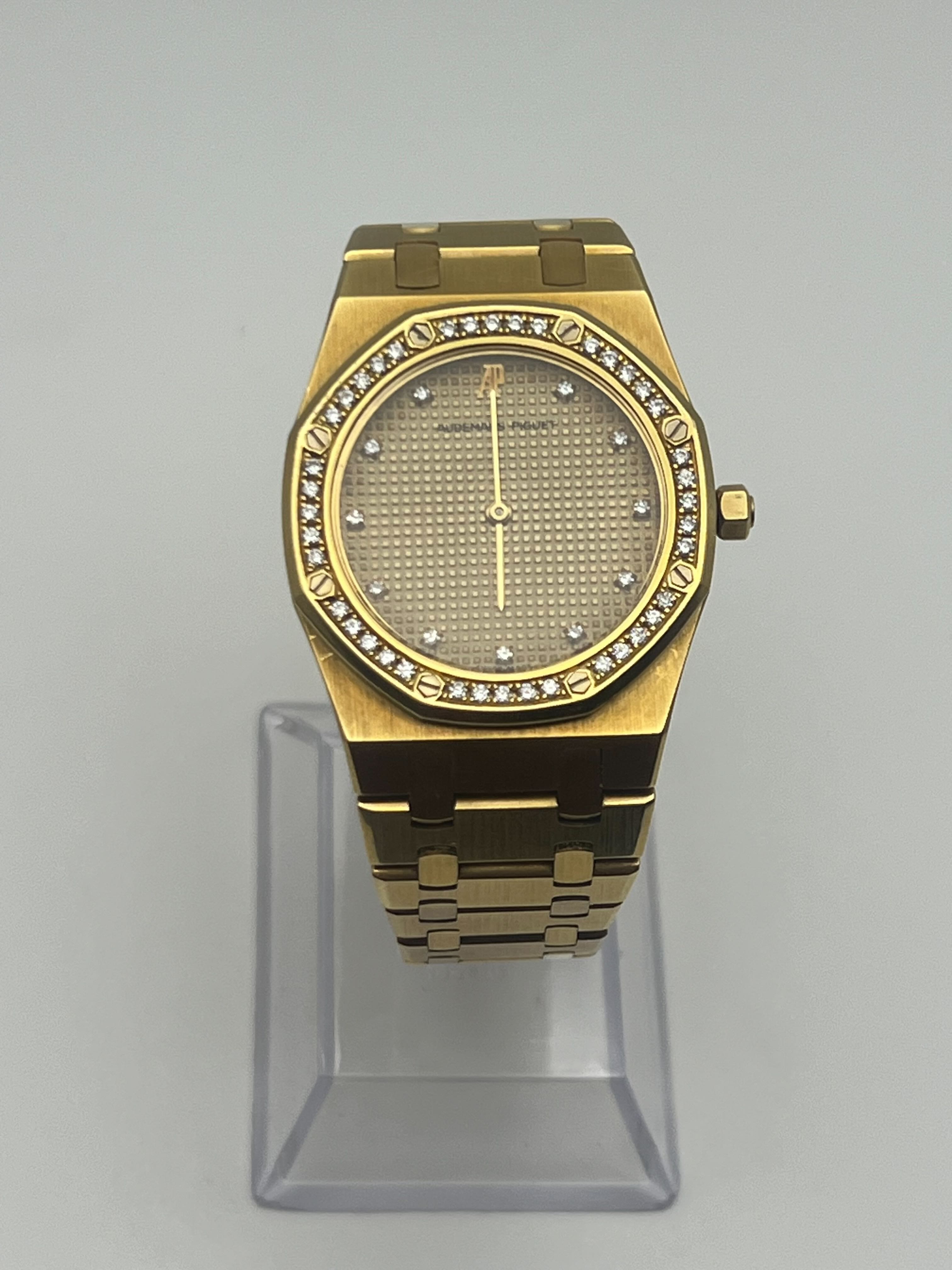 Audemars Piguet Royal Oak 56303BA Yellow Gold Champagne Diamond Dial - Premium Luxury Product