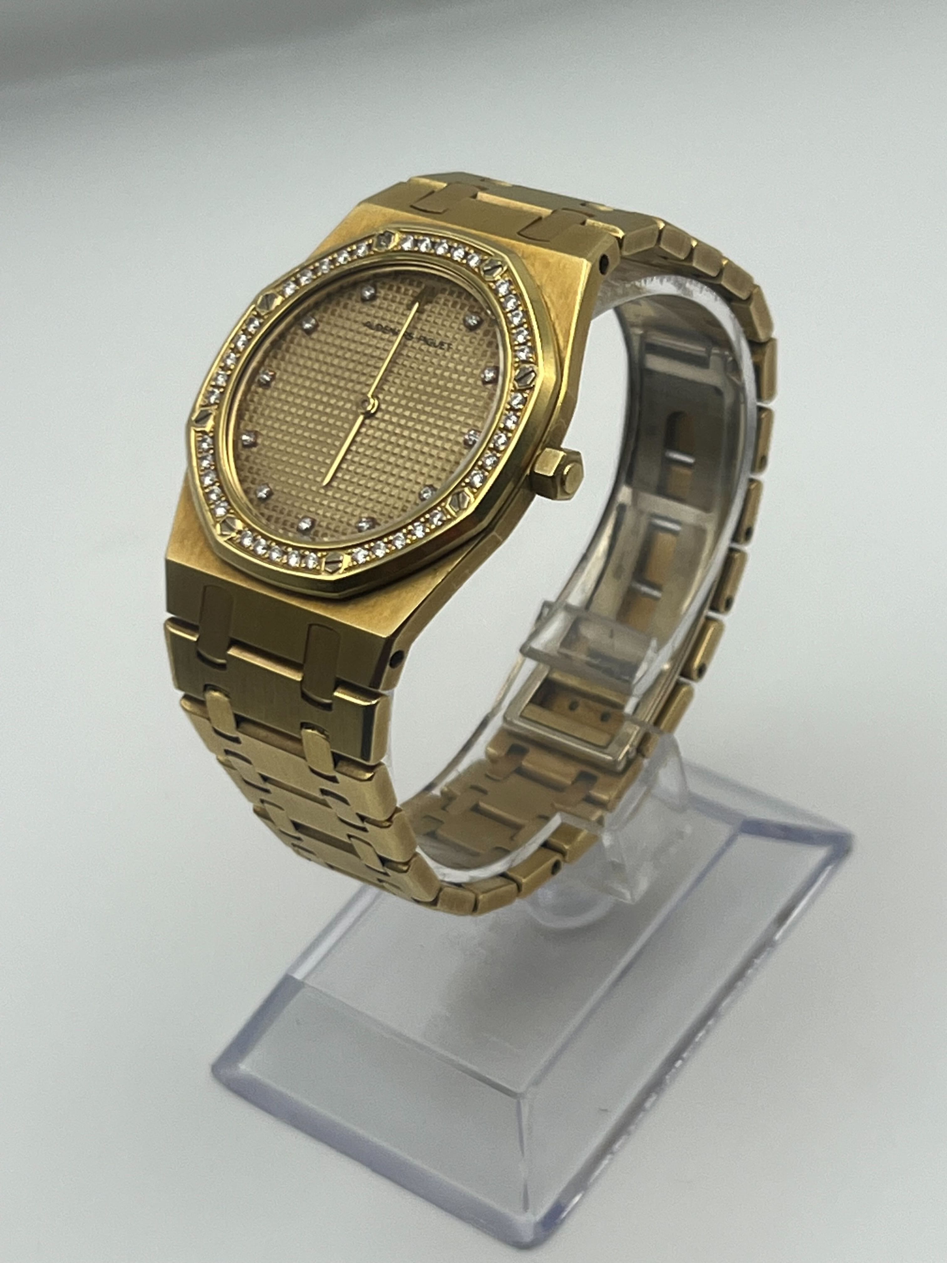 Audemars Piguet Royal Oak 56303BA Yellow Gold Champagne Diamond Dial - Premium Luxury Product