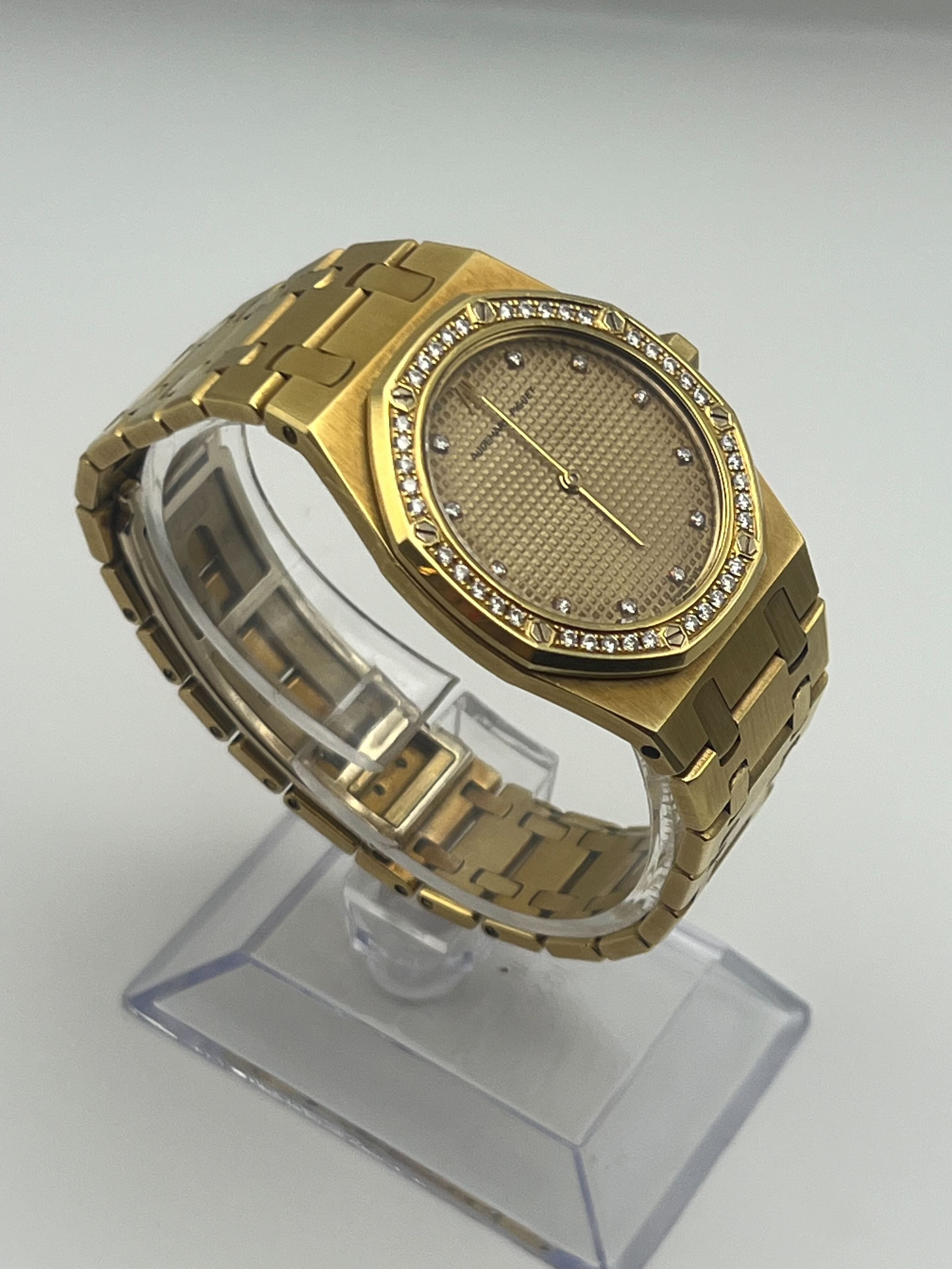 Audemars Piguet Royal Oak 56303BA Yellow Gold Champagne Diamond Dial - Premium Luxury Product