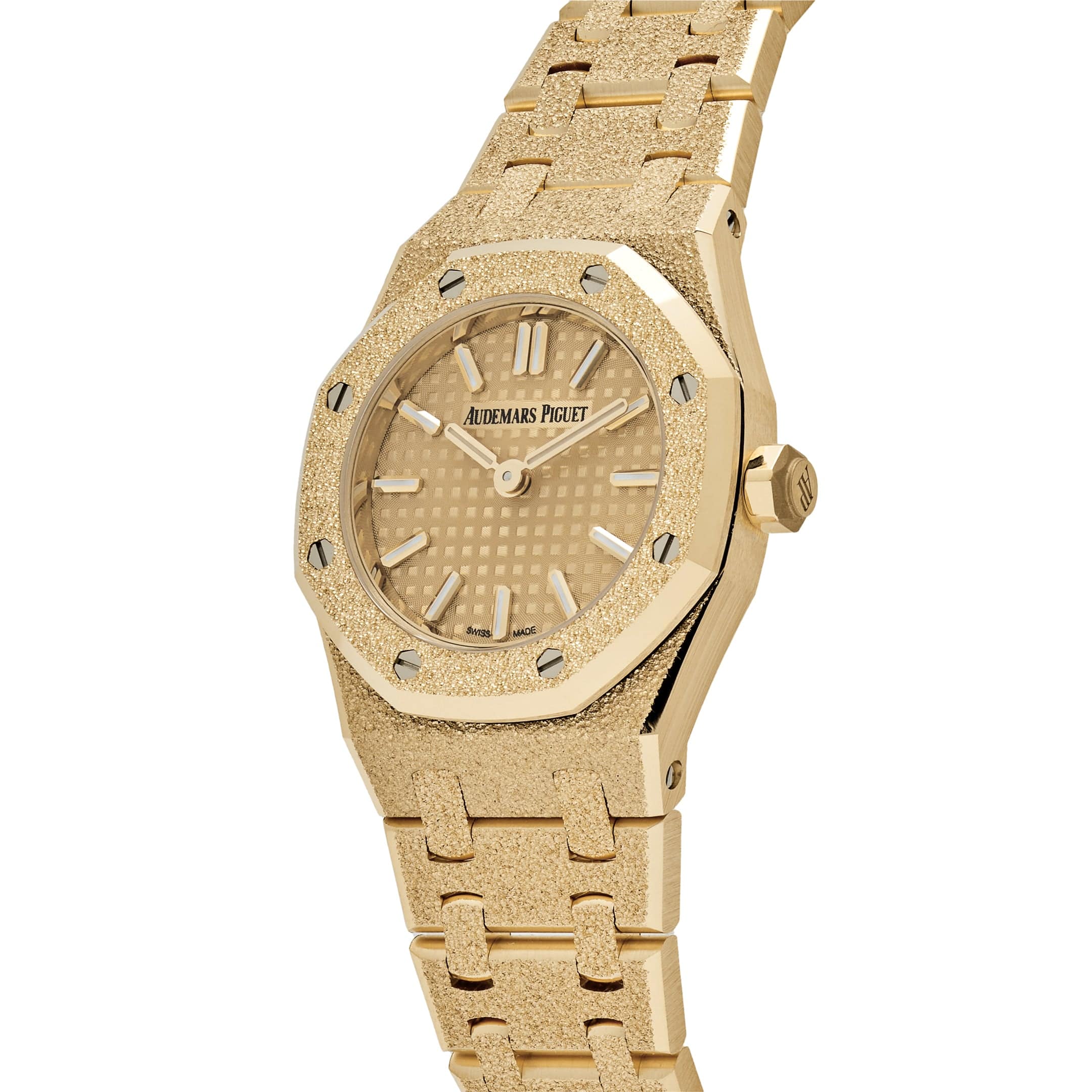 Audemars Piguet Royal Oak 67630BA.GG.1312BA.01 'Mini' Frosted Yellow Gold Quartz - Premium Luxury Product