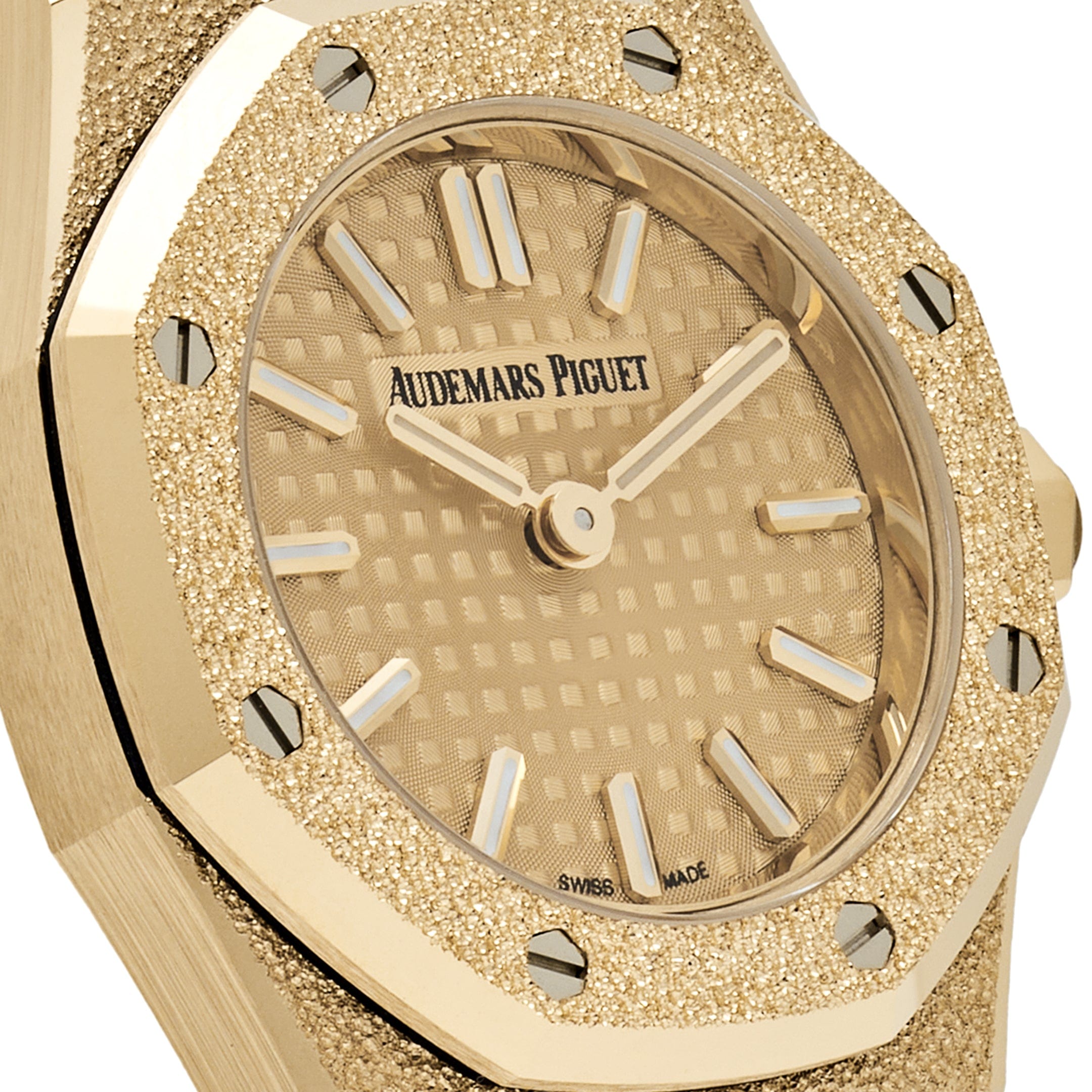 Audemars Piguet Royal Oak 67630BA.GG.1312BA.01 'Mini' Frosted Yellow Gold Quartz - Premium Luxury Product