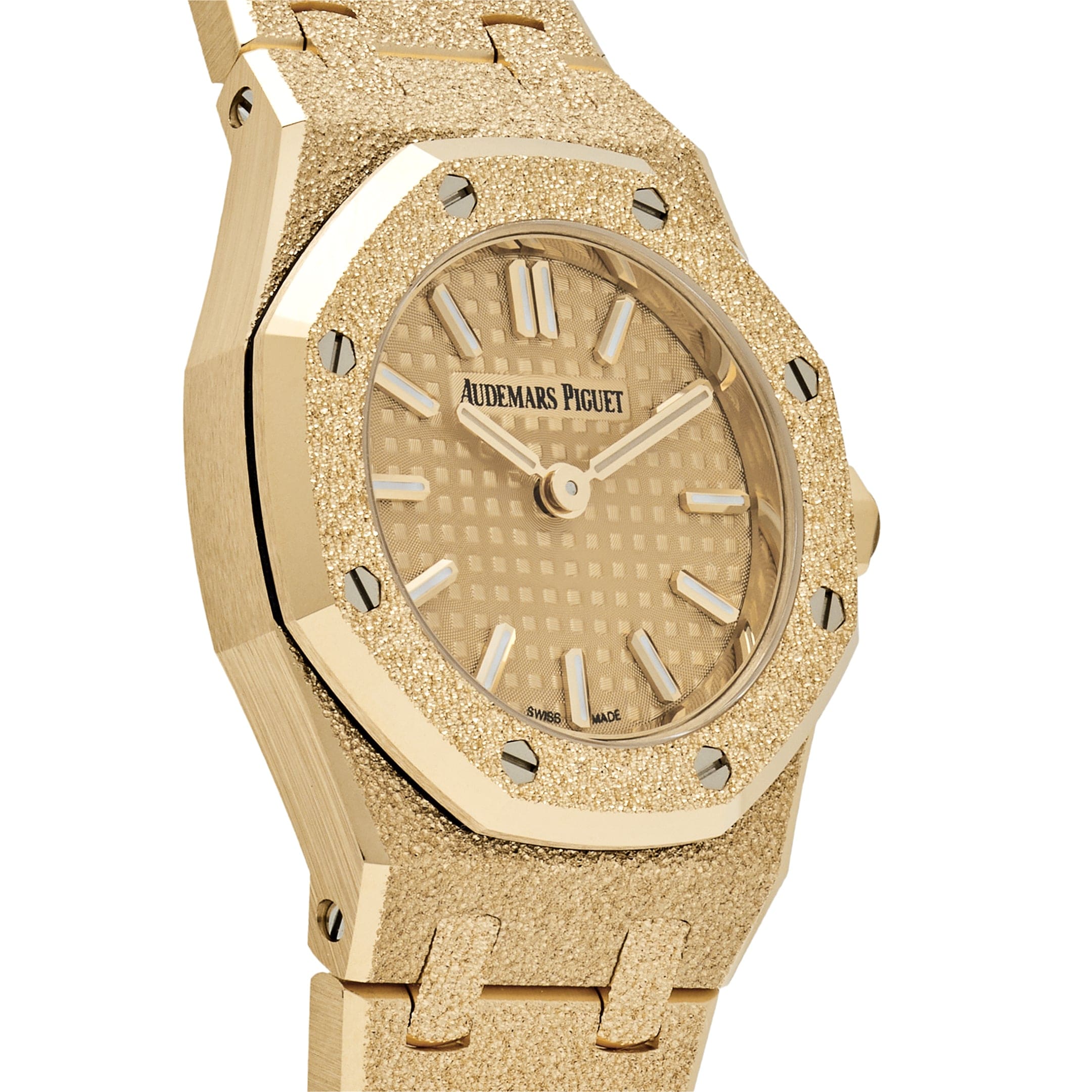 Audemars Piguet Royal Oak 67630BA.GG.1312BA.01 'Mini' Frosted Yellow Gold Quartz - Premium Luxury Product