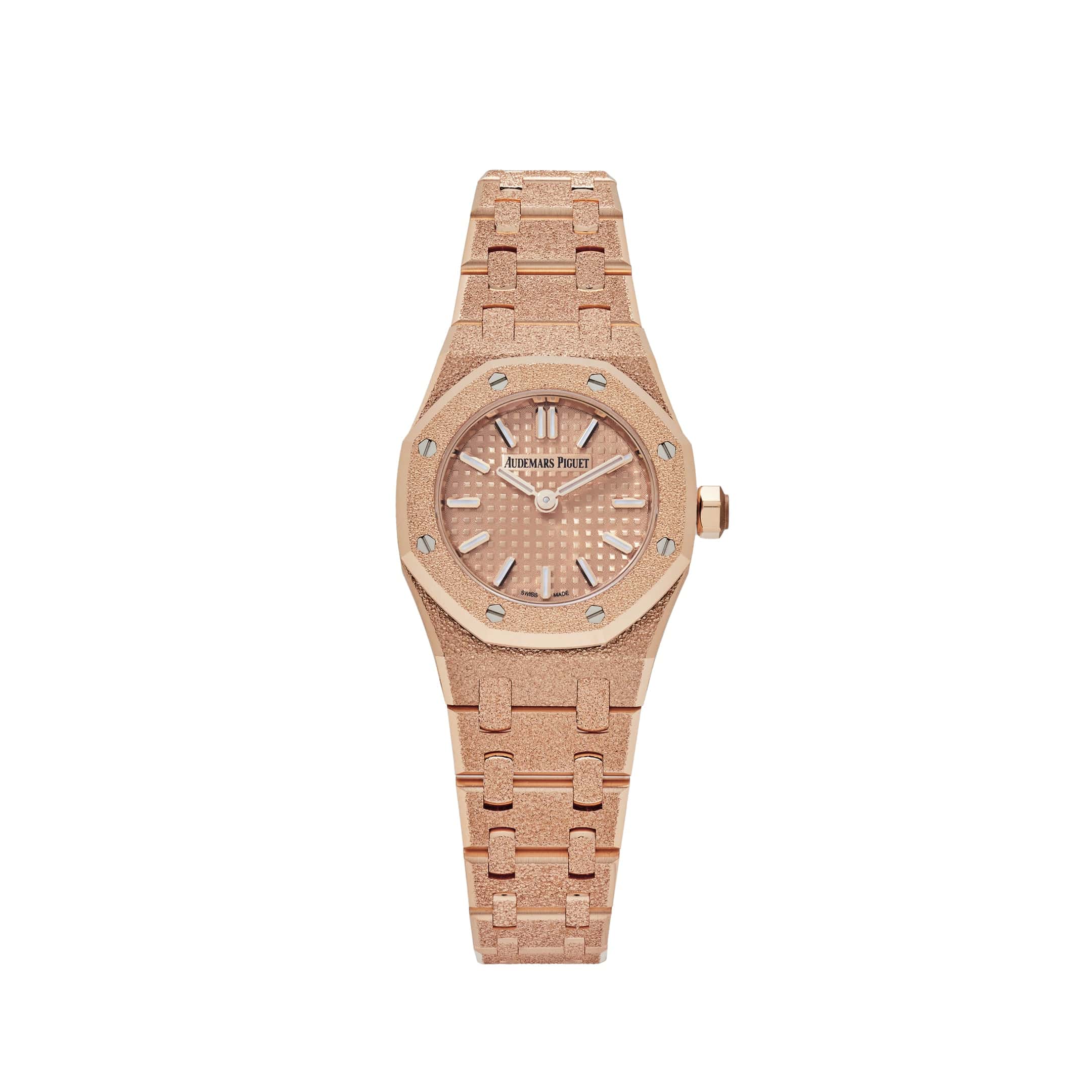 Audemars Piguet Royal Oak 67630OR.GG.1312OR.01 'Mini' Frosted Rose Gold Quartz (2024) - Premium Luxury Product
