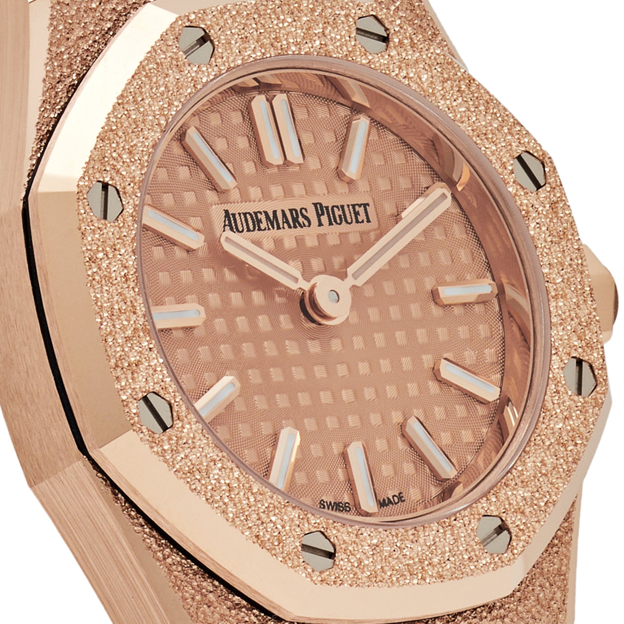 Audemars Piguet Royal Oak 67630OR.GG.1312OR.01 'Mini' Frosted Rose Gold Quartz (2024) - Premium Luxury Product