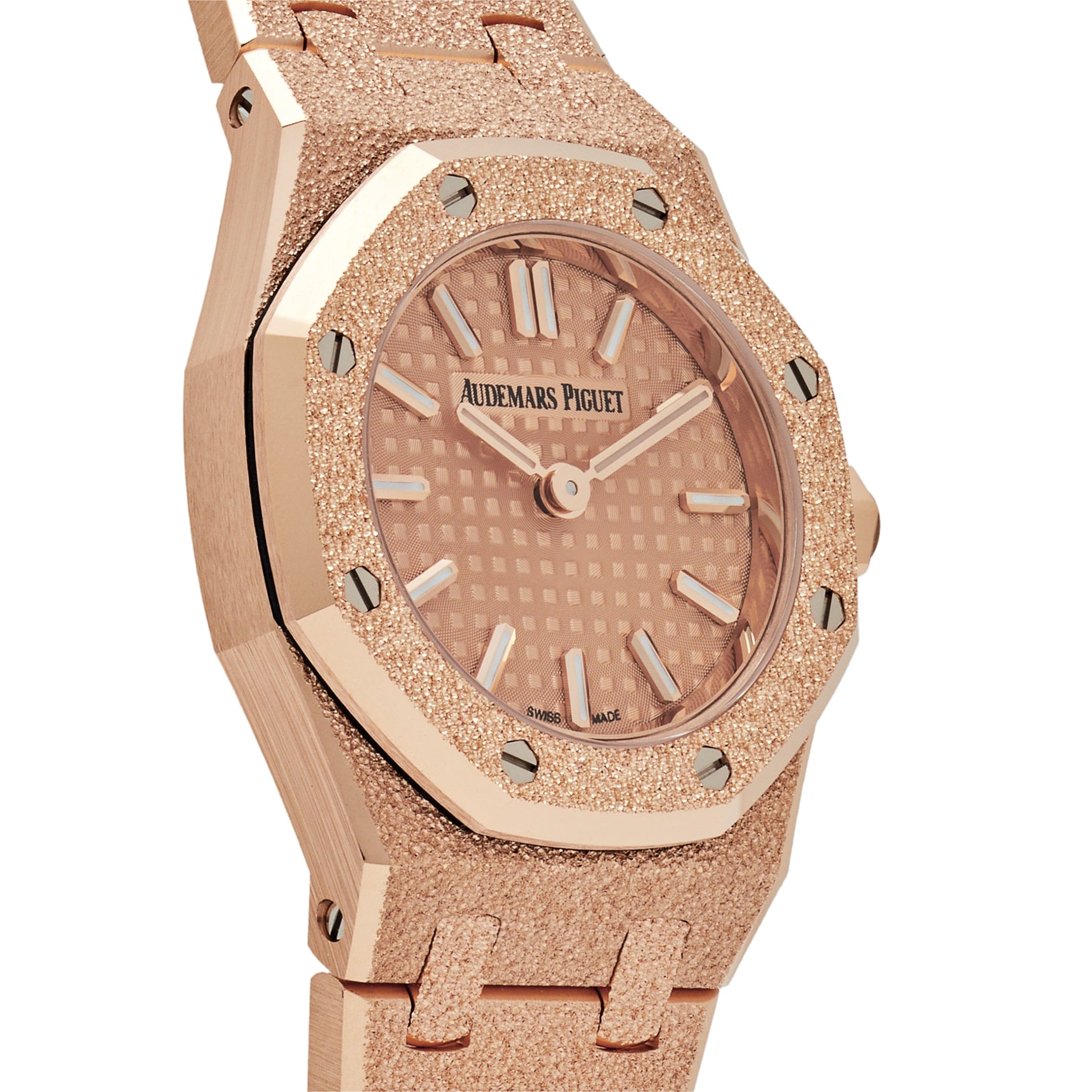 Audemars Piguet Royal Oak 67630OR.GG.1312OR.01 'Mini' Frosted Rose Gold Quartz (2024) - Premium Luxury Product