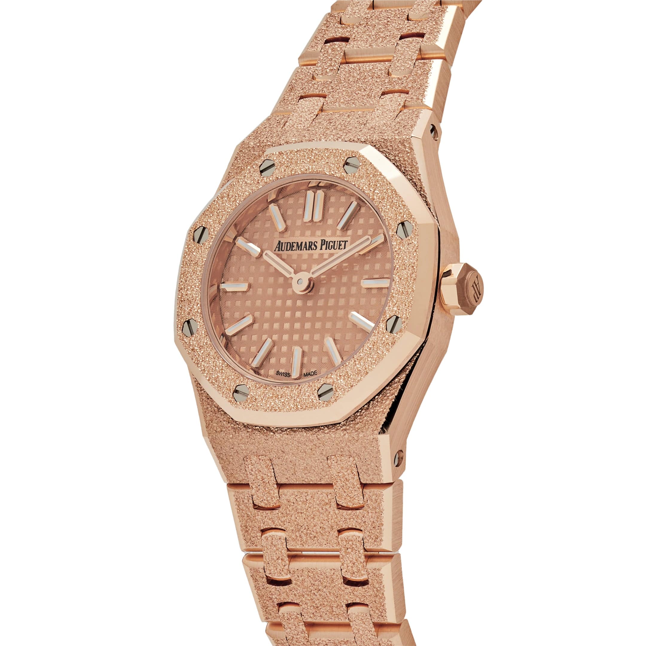 Audemars Piguet Royal Oak 67630OR.GG.1312OR.01 'Mini' Frosted Rose Gold Quartz (2024) - Premium Luxury Product