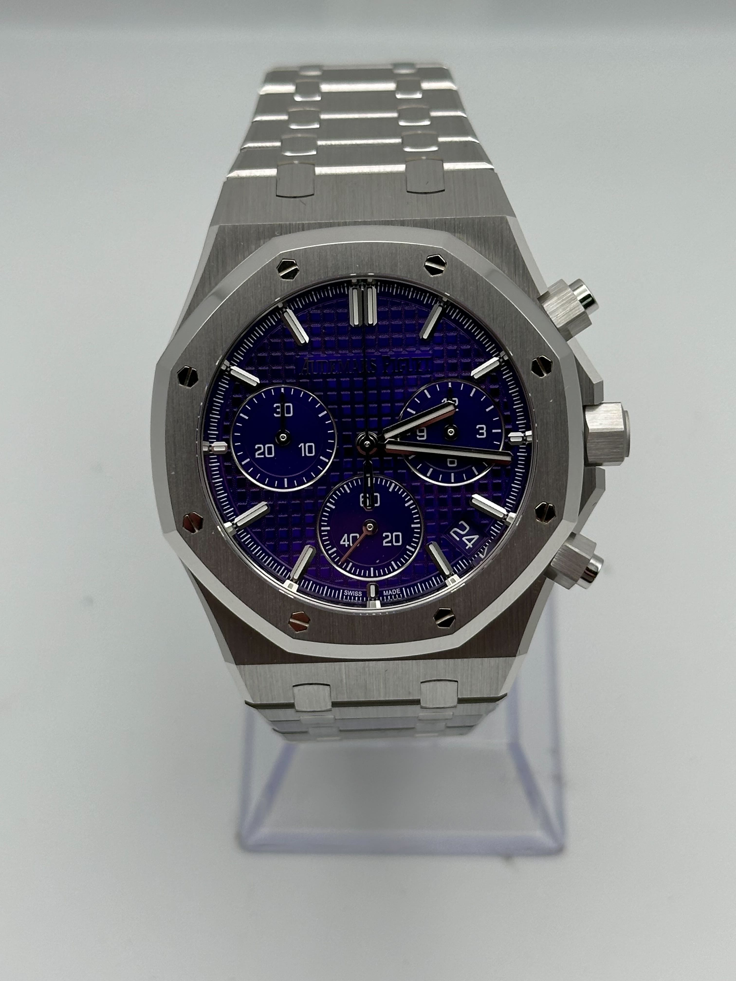 Audemars Piguet Royal Oak 26240BC.OO.1320BC.01 Chronograph 'Domaine de Murtoli Special Edition' White Gold Purple Dial - Premium Luxury Product