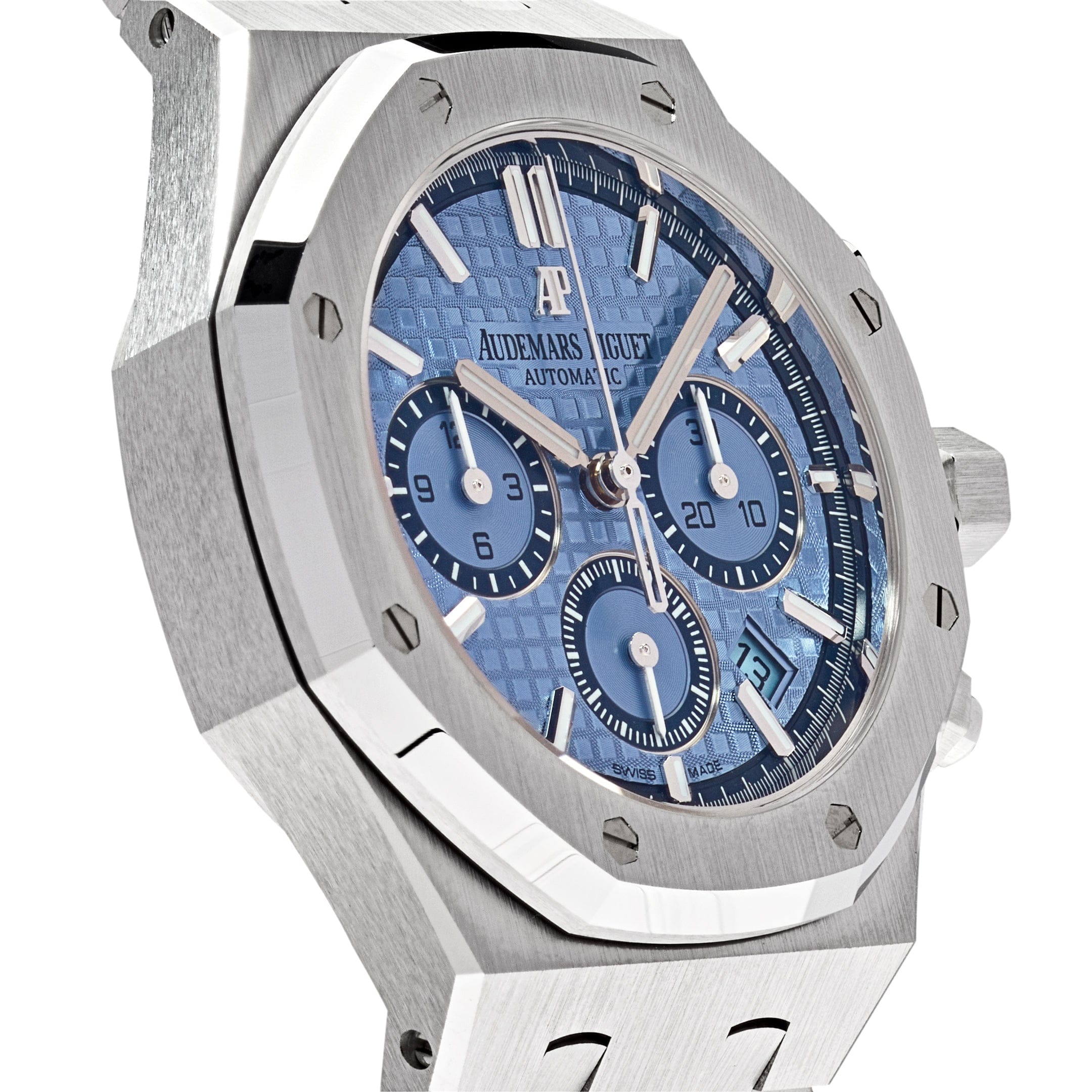 Audemars Piguet Royal Oak 26317BC.OO.1256BC.01 Selfwinding Chronograph White Gold Light Blue Dial Limited Edition - Premium Luxury Product
