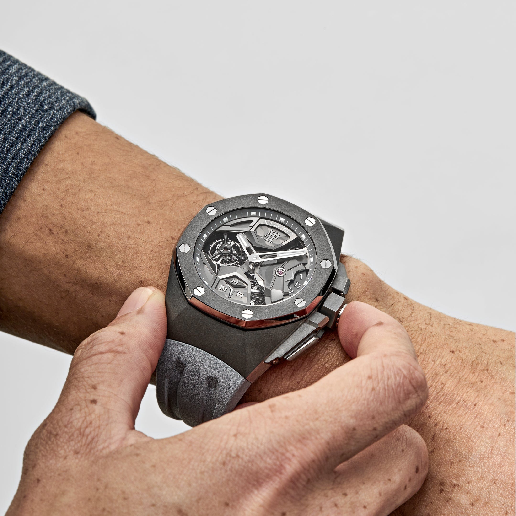 Audemars Piguet Royal Oak Concept 26589TI.GG.D006CA.01 Flying Tourbillon GMT Titanium Limited Edition - Premium Luxury Product