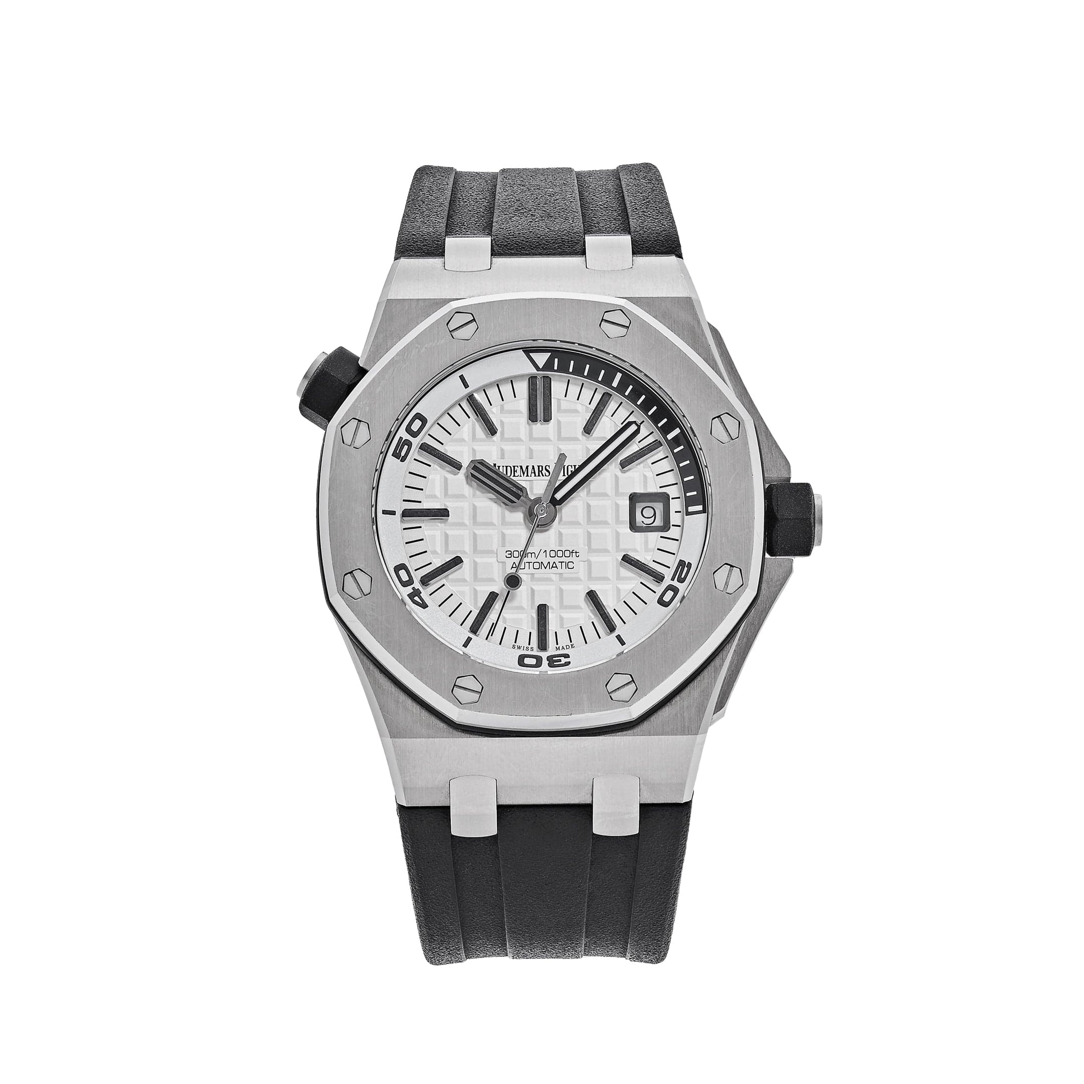 Audemars Piguet Royal Oak Offshore 15710ST.OO.A002CA.02  Diver Stainless Steel White Dial - Premium Luxury Product