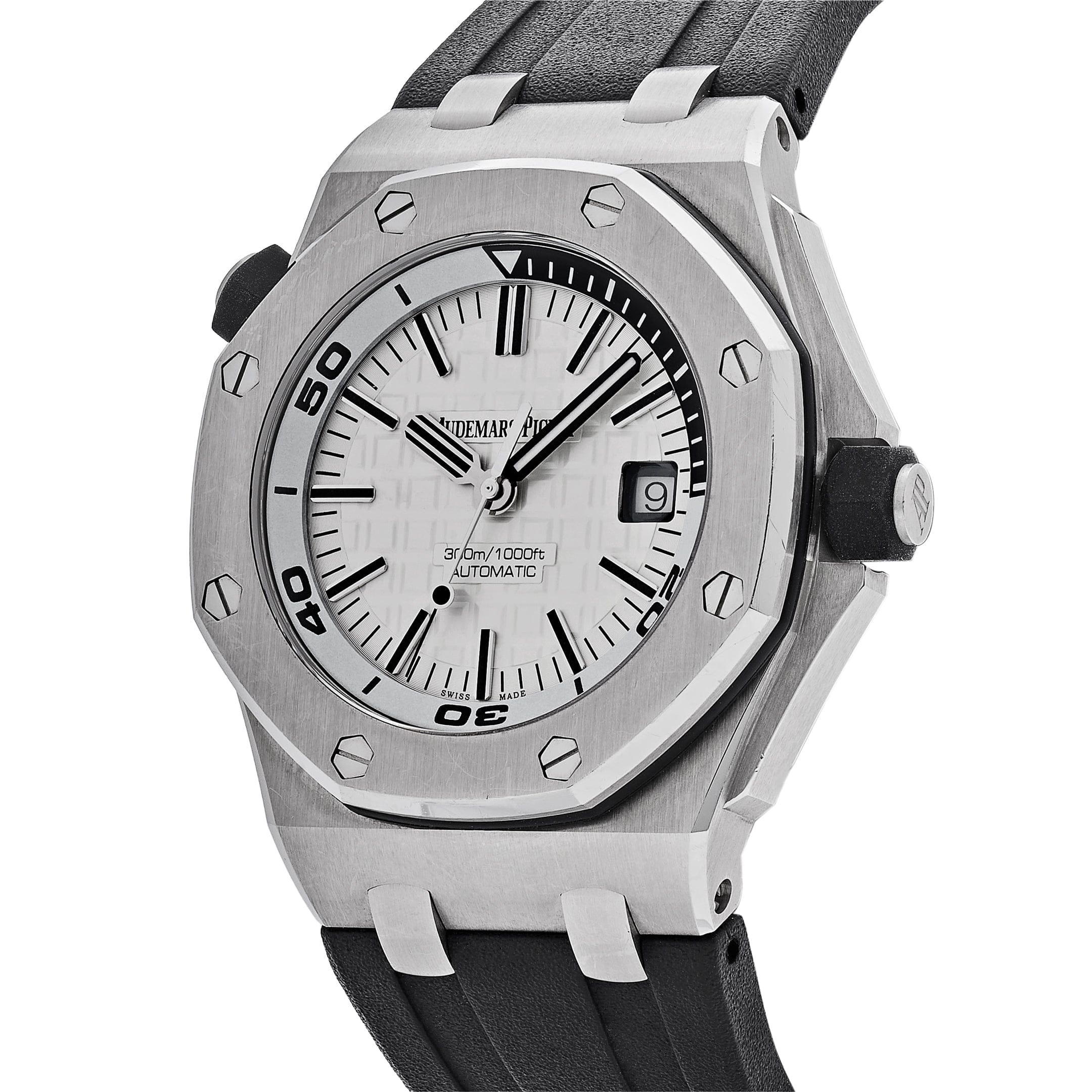 Audemars Piguet Royal Oak Offshore 15710ST.OO.A002CA.02  Diver Stainless Steel White Dial - Premium Luxury Product