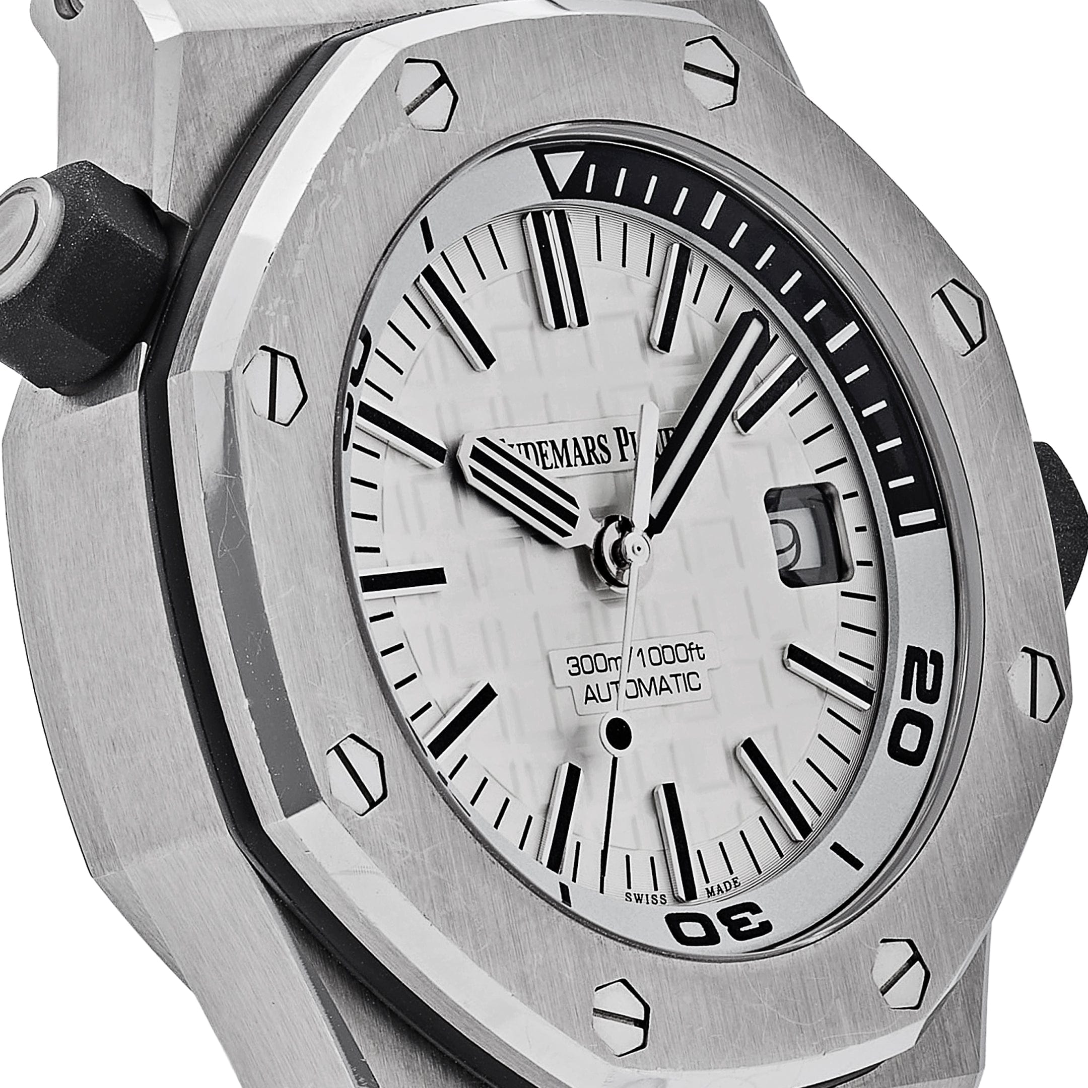 Audemars Piguet Royal Oak Offshore 15710ST.OO.A002CA.02  Diver Stainless Steel White Dial - Premium Luxury Product
