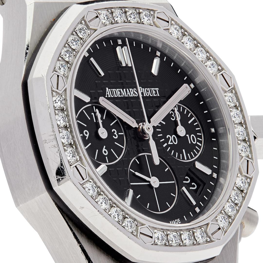 Audemars Piguet Royal Oak Offshore 26231ST.ZZ.D002CA.01 'Lady' Stainless Steel Black Dial Diamond Bezel (2018) - Premium Luxury Product