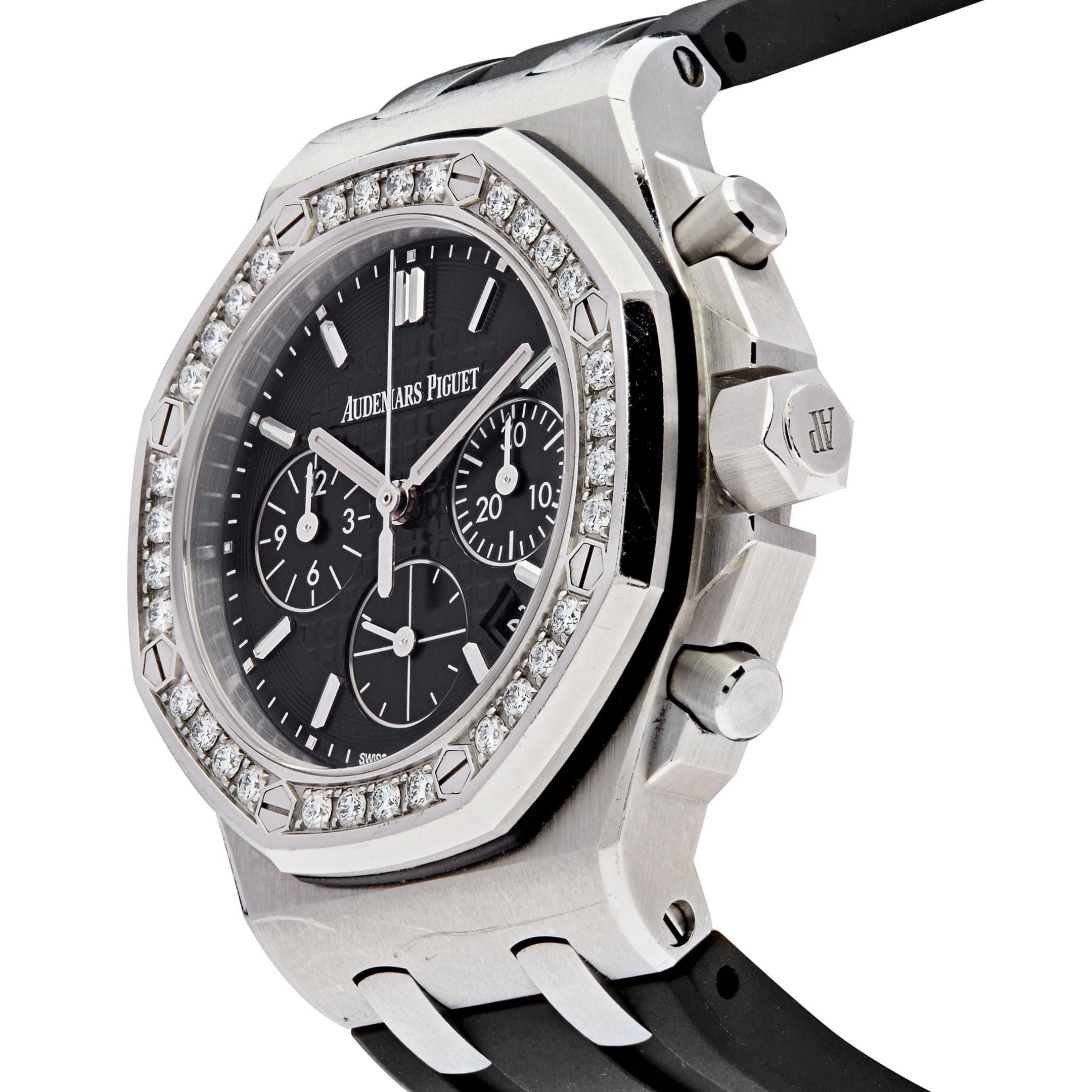 Audemars Piguet Royal Oak Offshore 26231ST.ZZ.D002CA.01 'Lady' Stainless Steel Black Dial Diamond Bezel (2018) - Premium Luxury Product