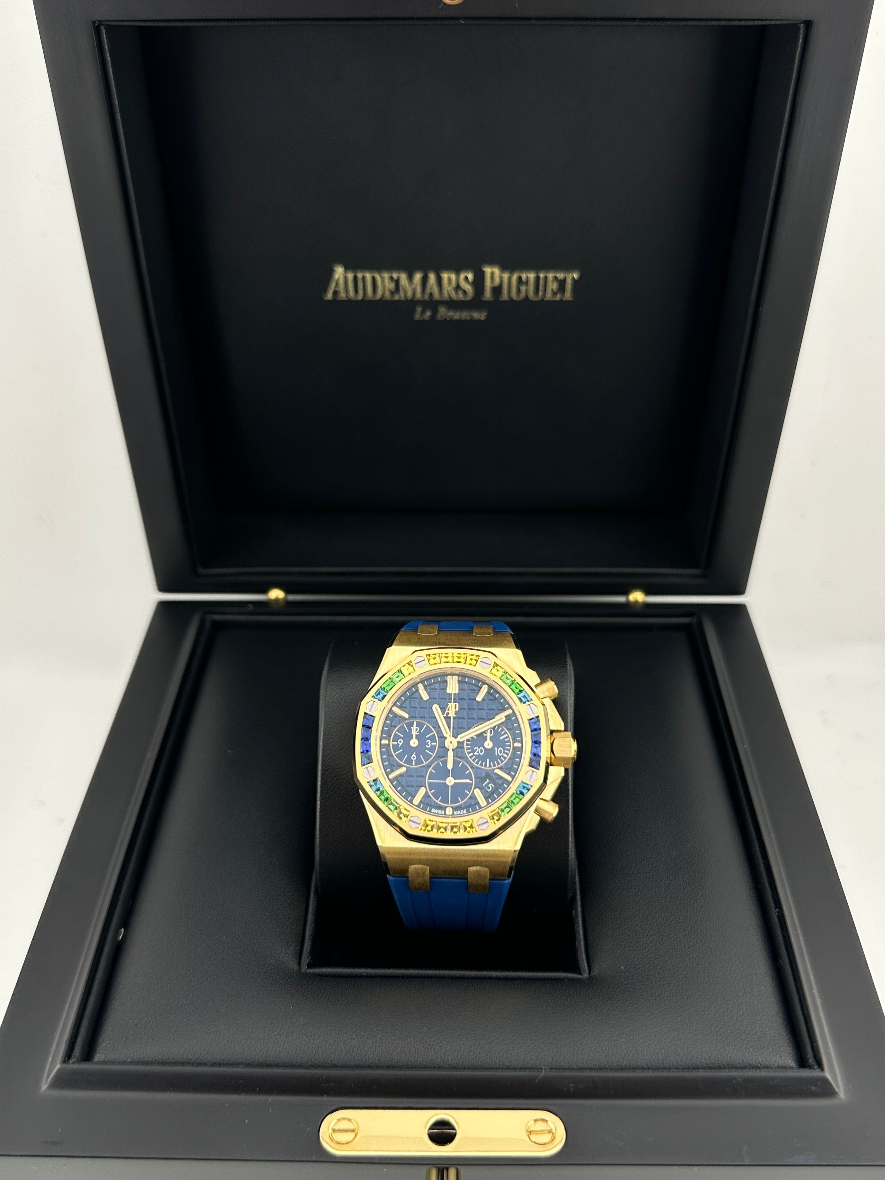 Audemars Piguet Royal Oak Offshore 26236BA.YY.D346CA.01 Yellow Gold Sapphire Dial (2023) - Premium Luxury Product