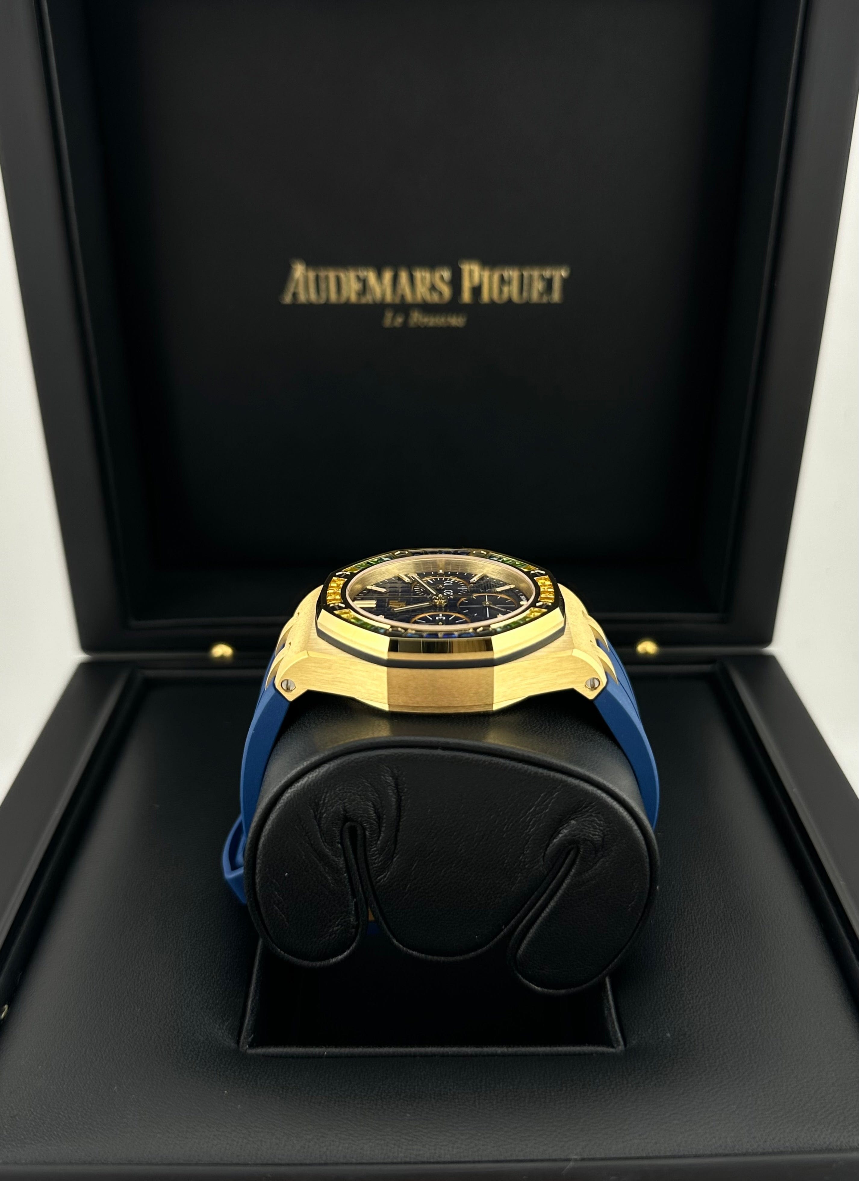 Audemars Piguet Royal Oak Offshore 26236BA.YY.D346CA.01 Yellow Gold Sapphire Dial (2023) - Premium Luxury Product