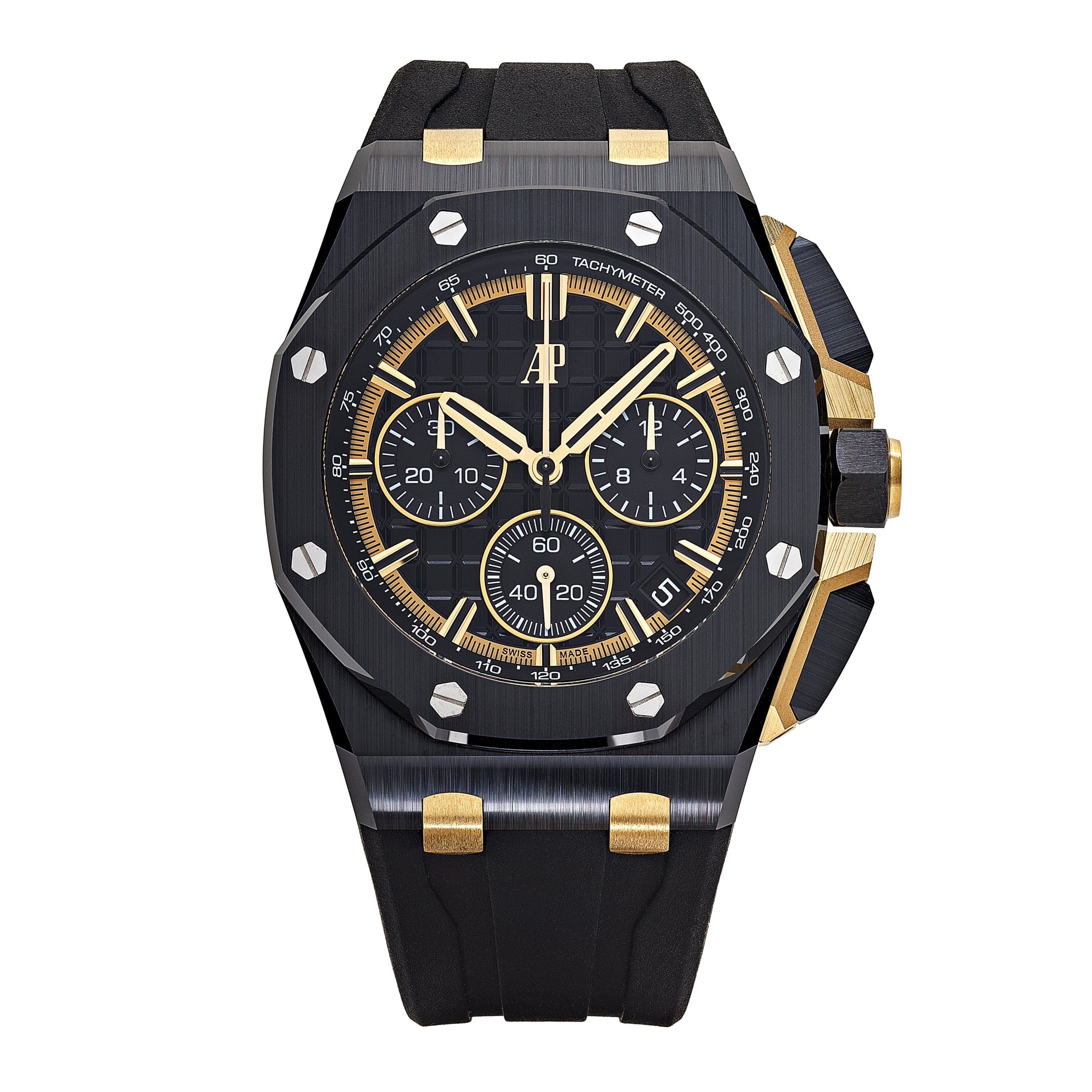 Audemars Piguet Royal Oak Offshore 26420CE.OO.A127CR.01 Chronograph Black Ceramic Yellow Gold Black Dial - Premium Luxury Product