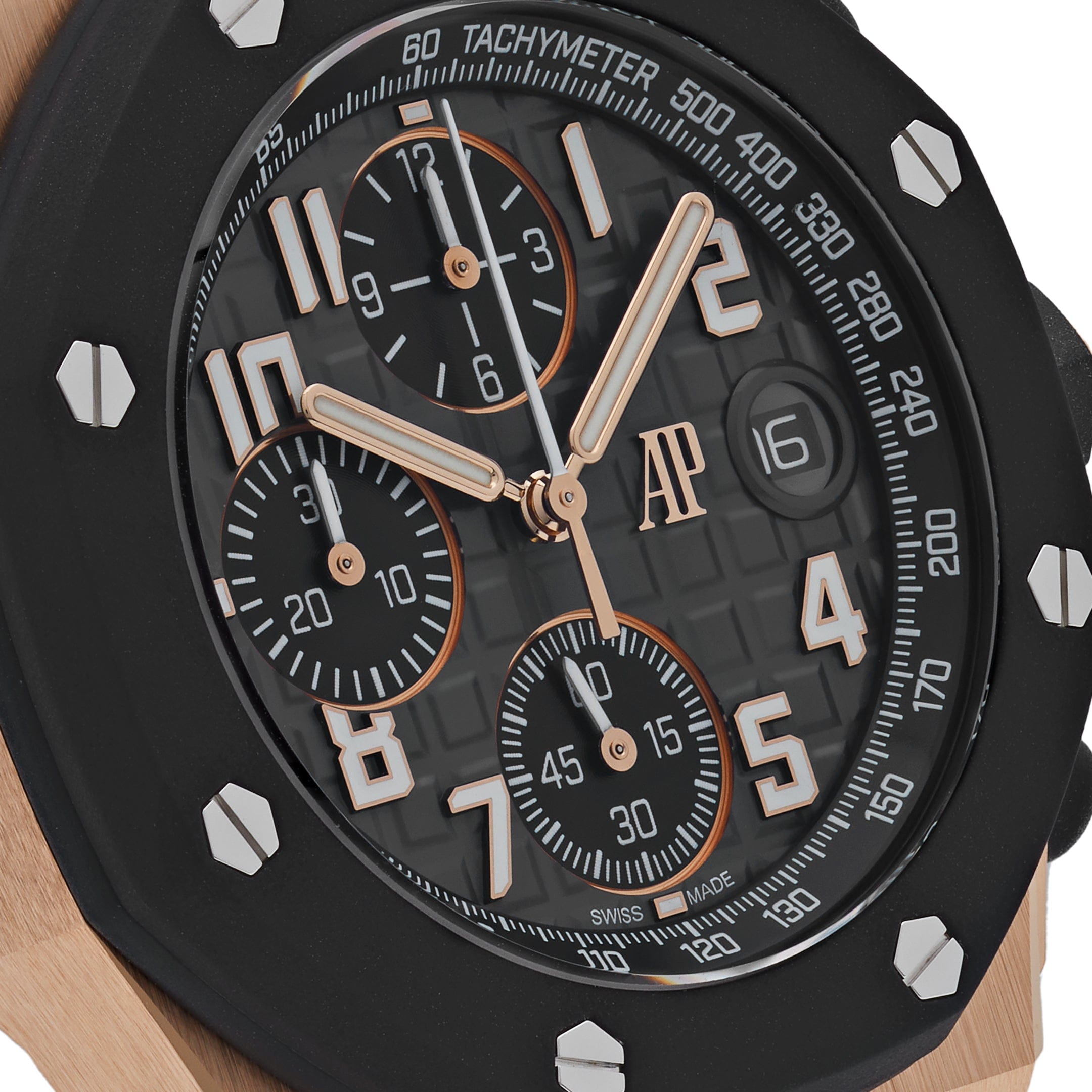 Audemars Piguet Royal Oak Offshore 26238OK.OO.A002CA.01 Chronograph Rose Gold Black Dial - Premium Luxury Product