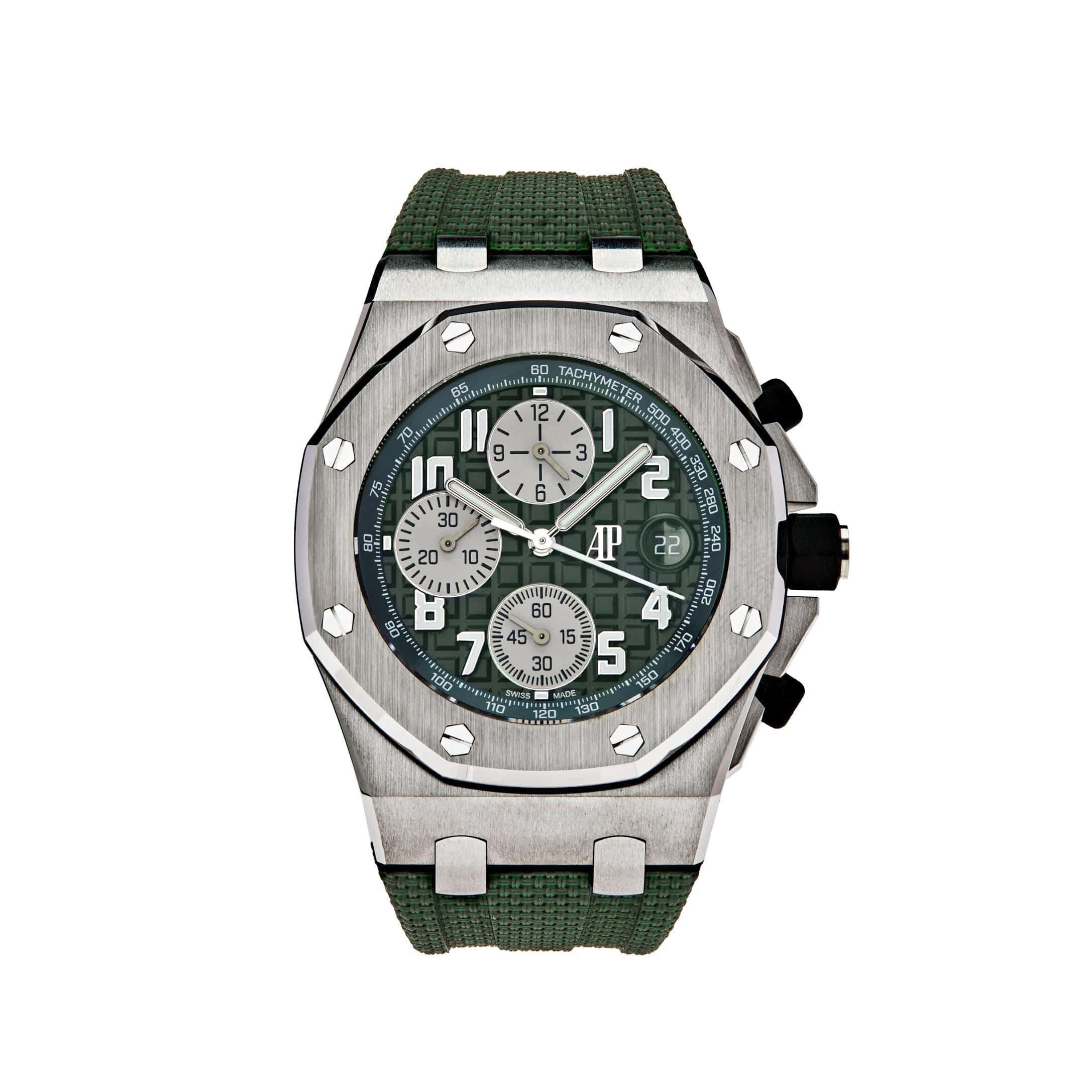 Audemars Piguet Royal Oak Offshore 26238TI.OO.A056CA.01 Chronograph Titanium Green Dial - Premium Luxury Product