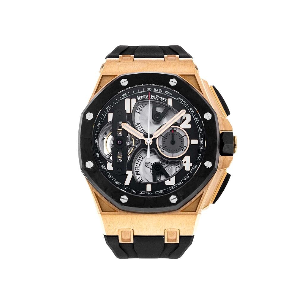 Audemars Piguet Royal Oak Offshore 26288OF.OO.D002CR.01 Chronograph 'Tourbillon' Rose Gold Black Dial - Premium Luxury Product