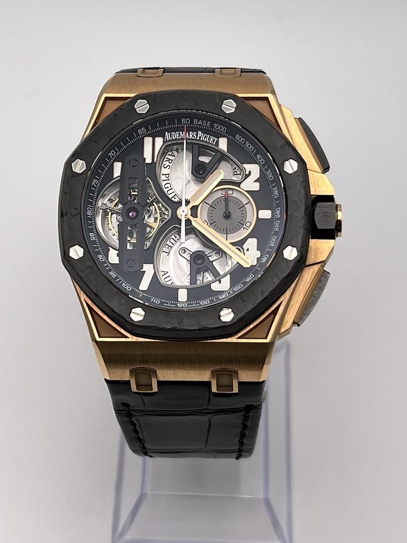 Audemars Piguet Royal Oak Offshore 26288OF.OO.D002CR.01 Chronograph 'Tourbillon' Rose Gold Black Dial - Premium Luxury Product