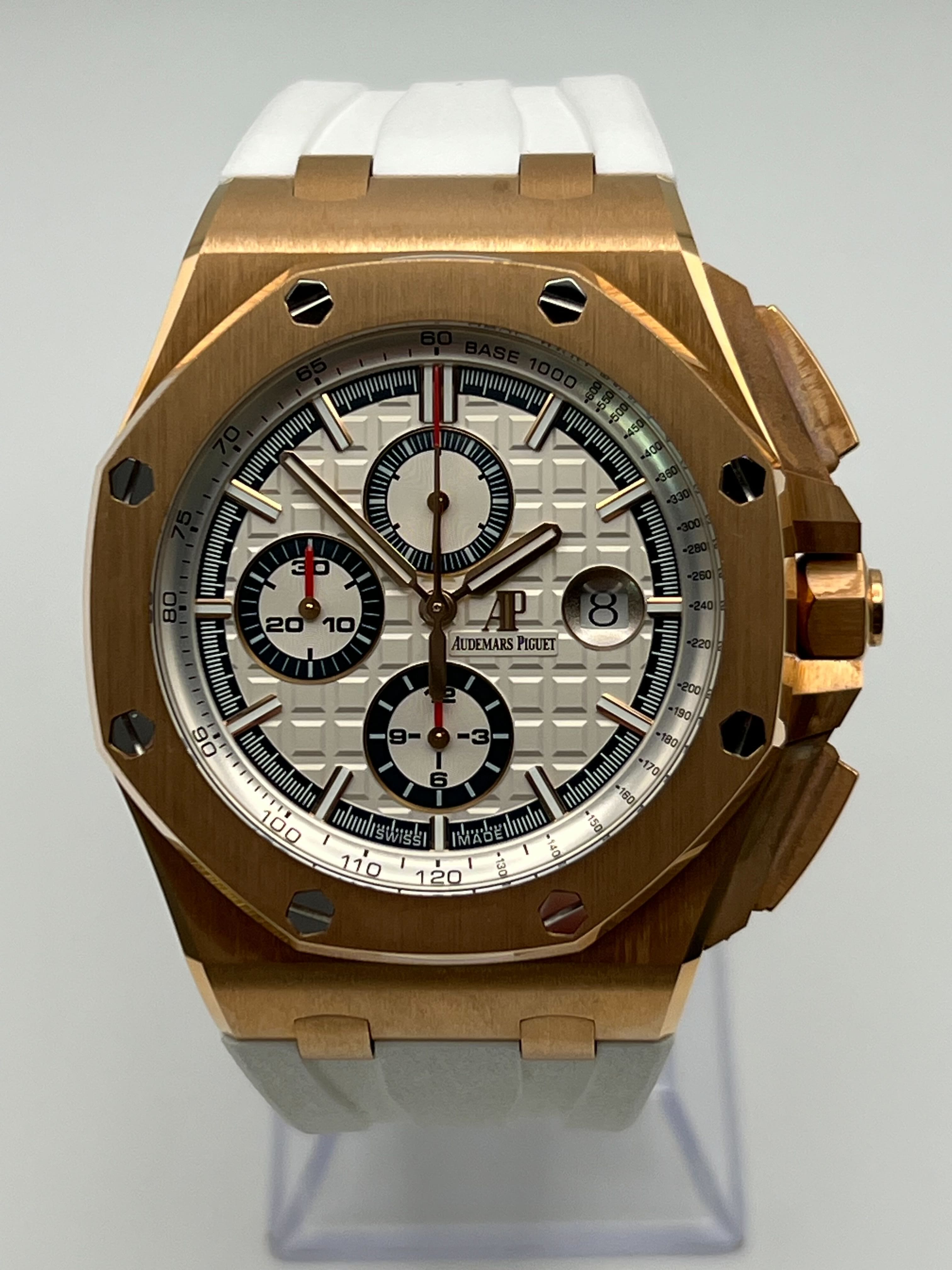Audemars Piguet Royal Oak Offshore 26408OR.OO.A010CA.01.99 Chronograph 'Summer Byblos Edition' Rose Gold White Dial Limited Edition - Premium Luxury Product