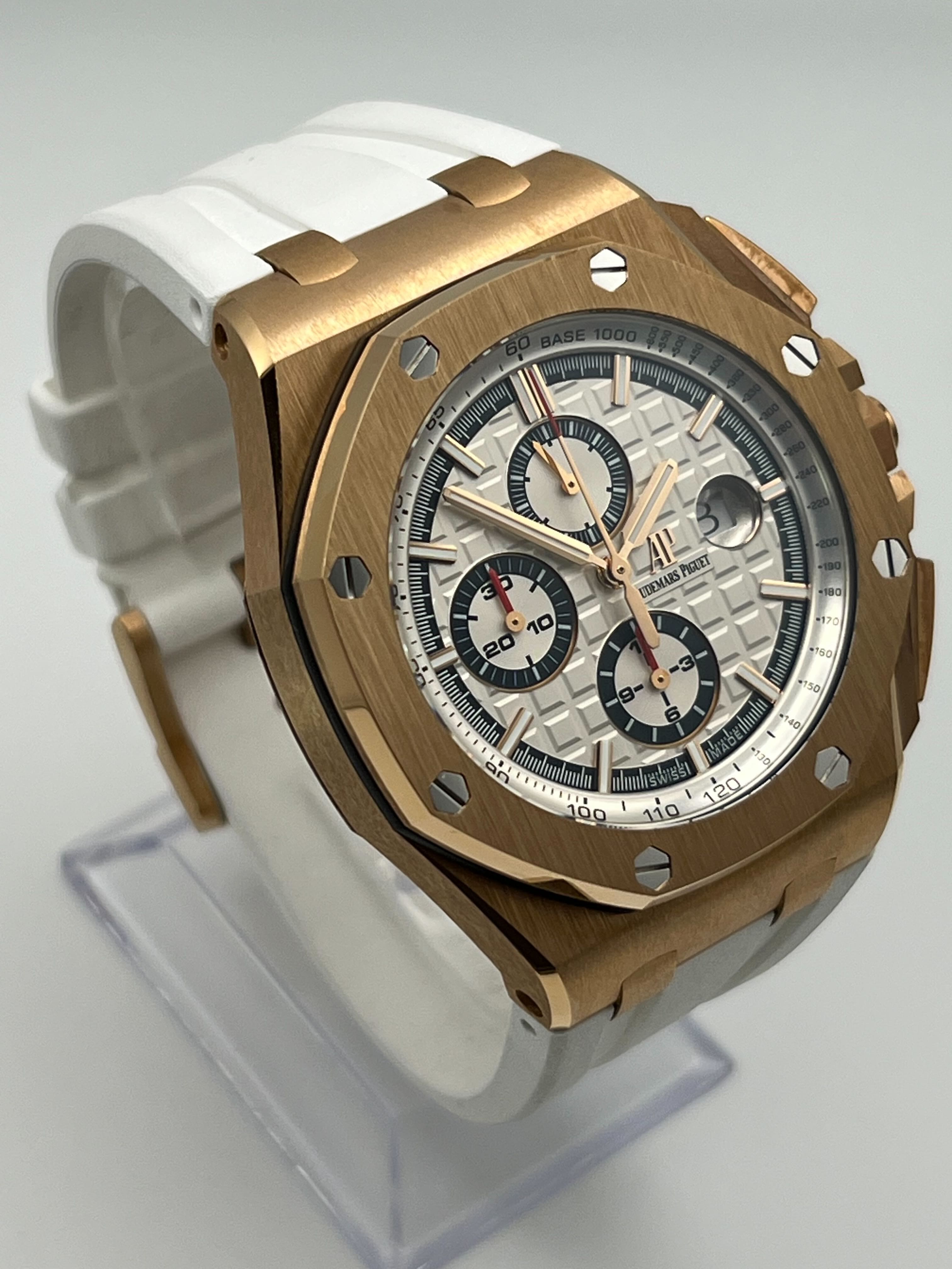 Audemars Piguet Royal Oak Offshore 26408OR.OO.A010CA.01.99 Chronograph 'Summer Byblos Edition' Rose Gold White Dial Limited Edition - Premium Luxury Product