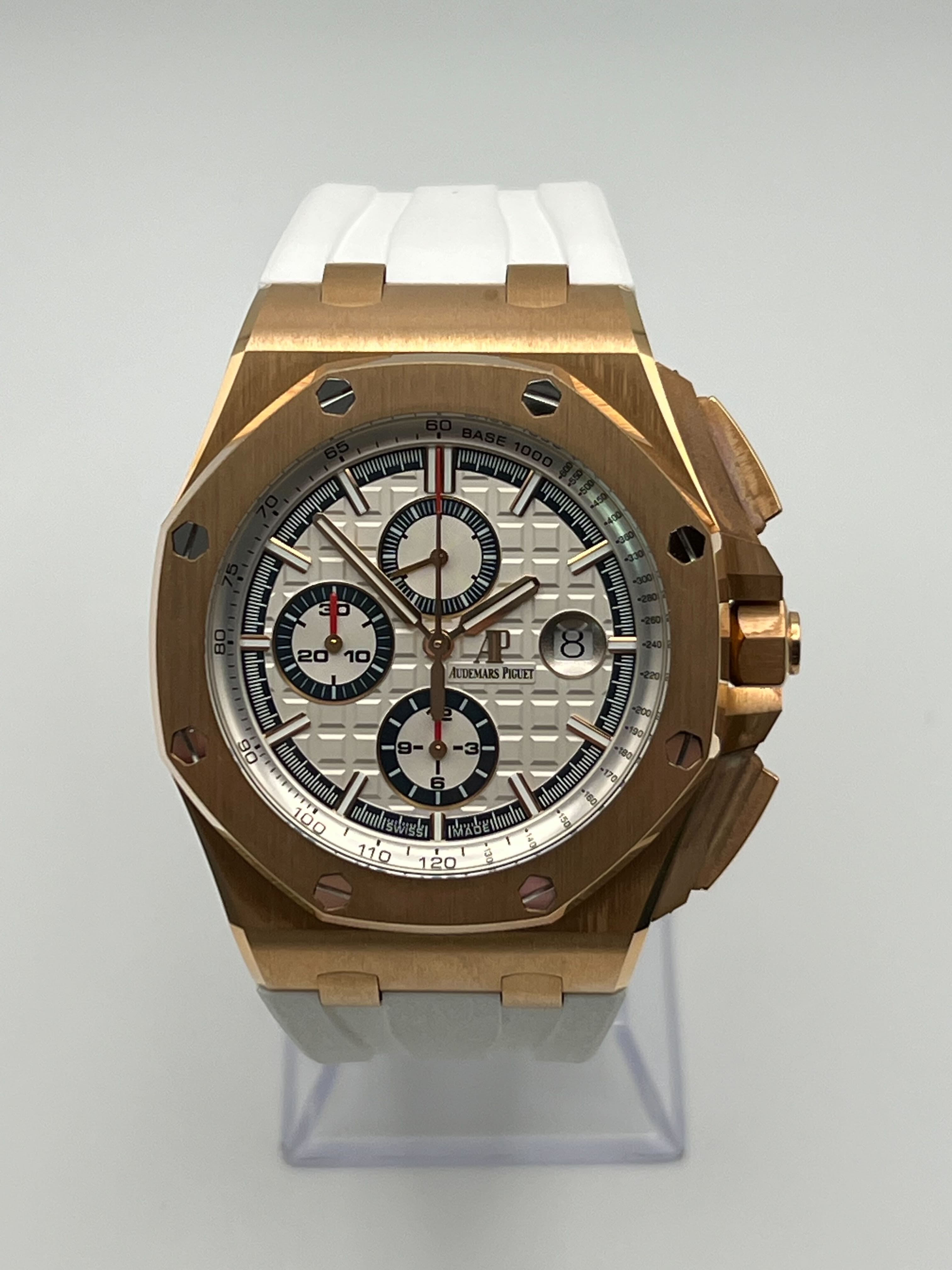 Audemars Piguet Royal Oak Offshore 26408OR.OO.A010CA.01.99 Chronograph 'Summer Byblos Edition' Rose Gold White Dial Limited Edition - Premium Luxury Product