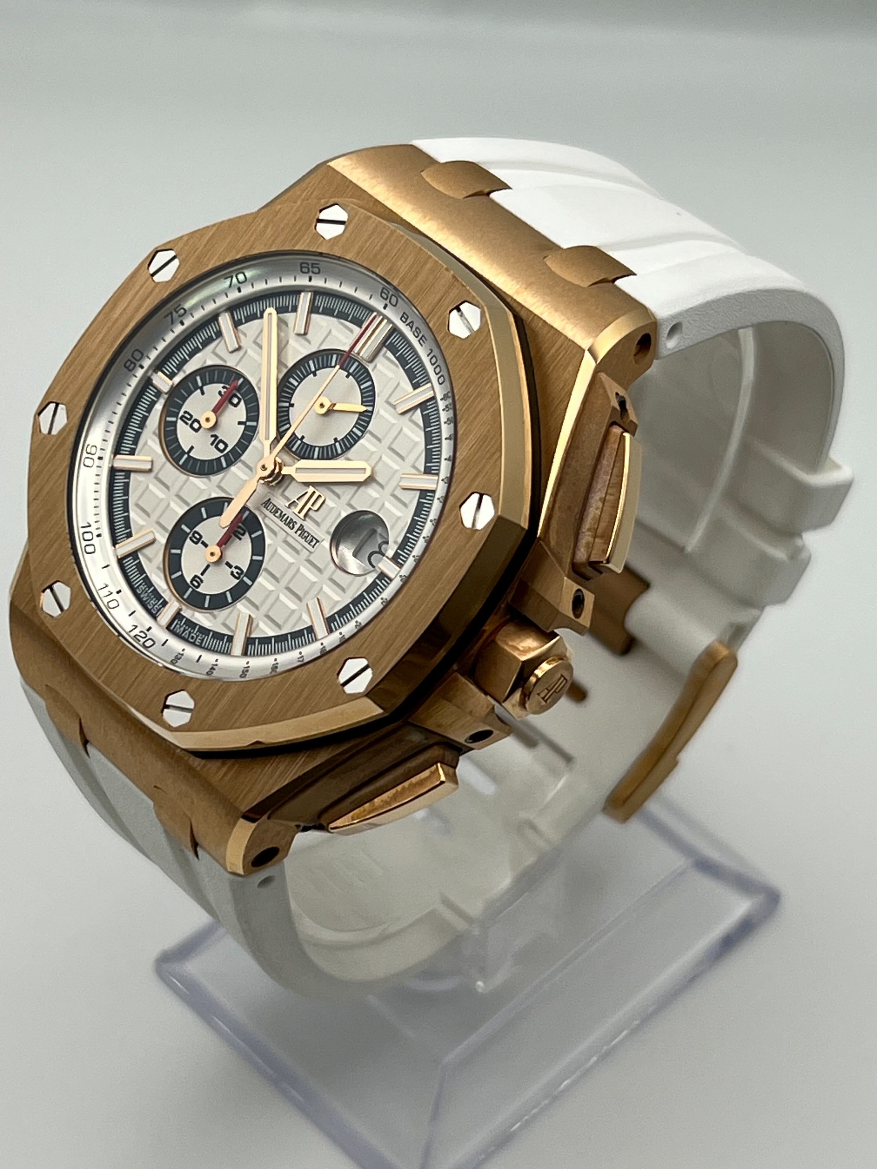 Audemars Piguet Royal Oak Offshore 26408OR.OO.A010CA.01.99 Chronograph 'Summer Byblos Edition' Rose Gold White Dial Limited Edition - Premium Luxury Product