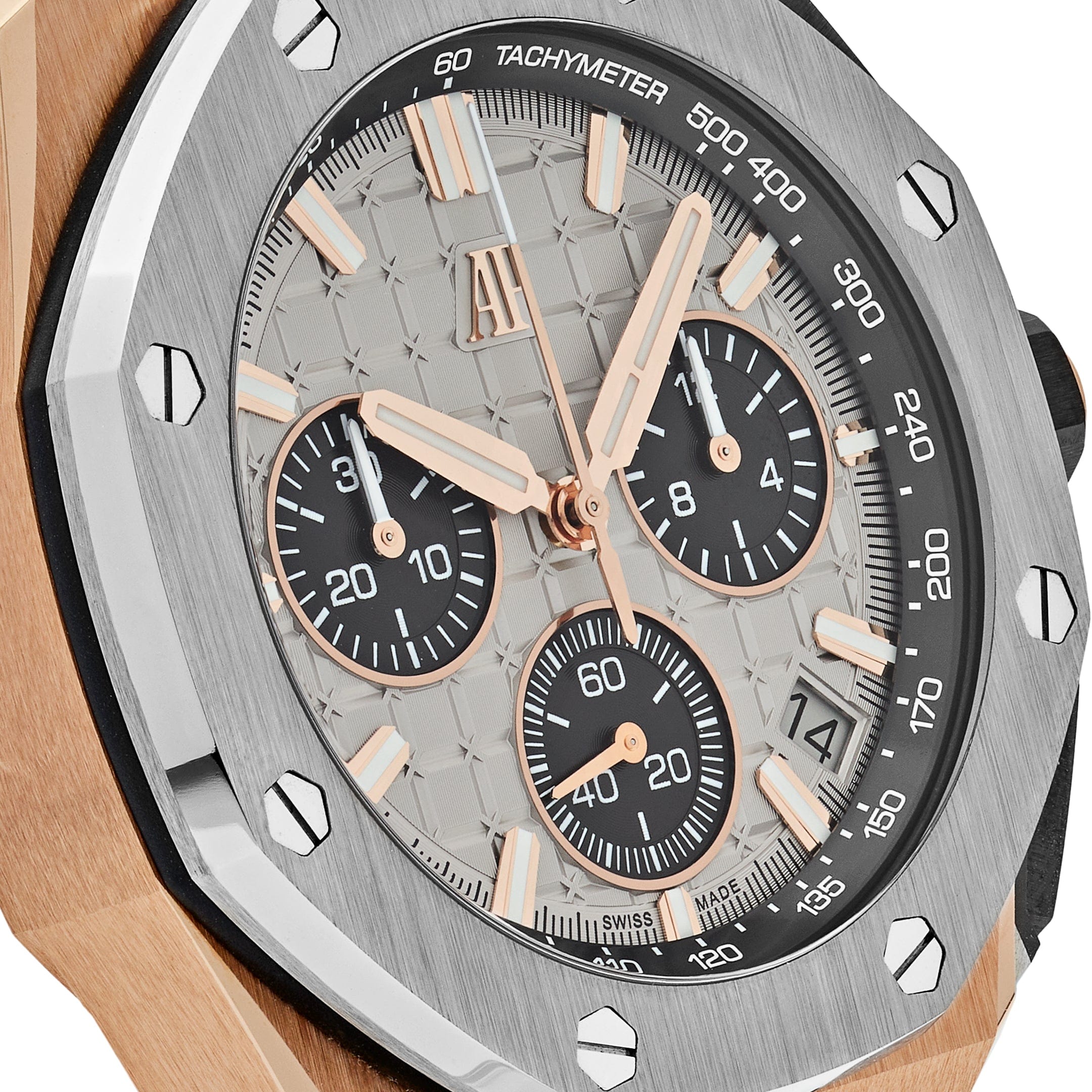 Audemars Piguet Royal Oak Offshore 26420OI.OO.A015VE.01 Chronograph Rose Gold Grey Dial - Premium Luxury Product