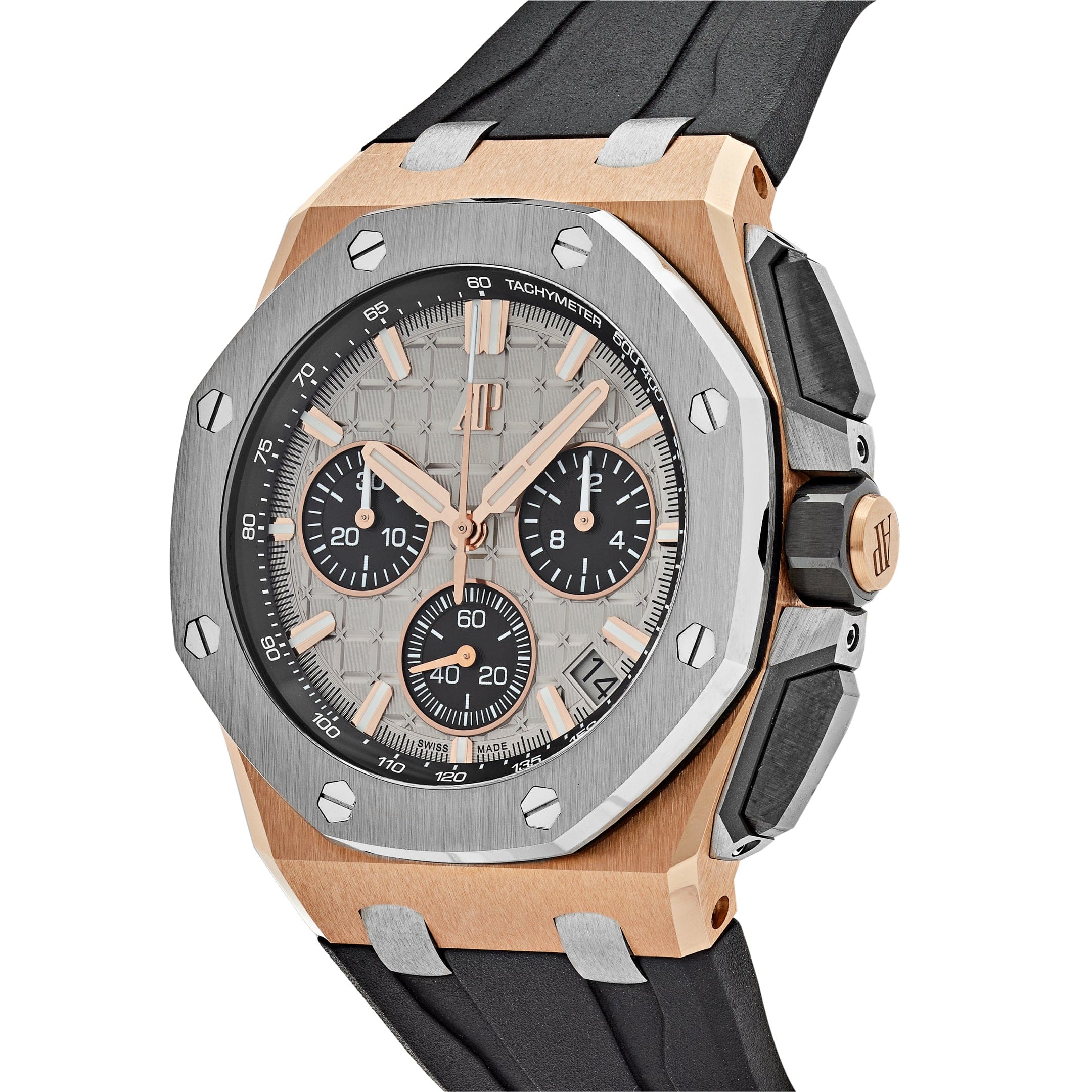 Audemars Piguet Royal Oak Offshore 26420OI.OO.A015VE.01 Chronograph Rose Gold Grey Dial - Premium Luxury Product