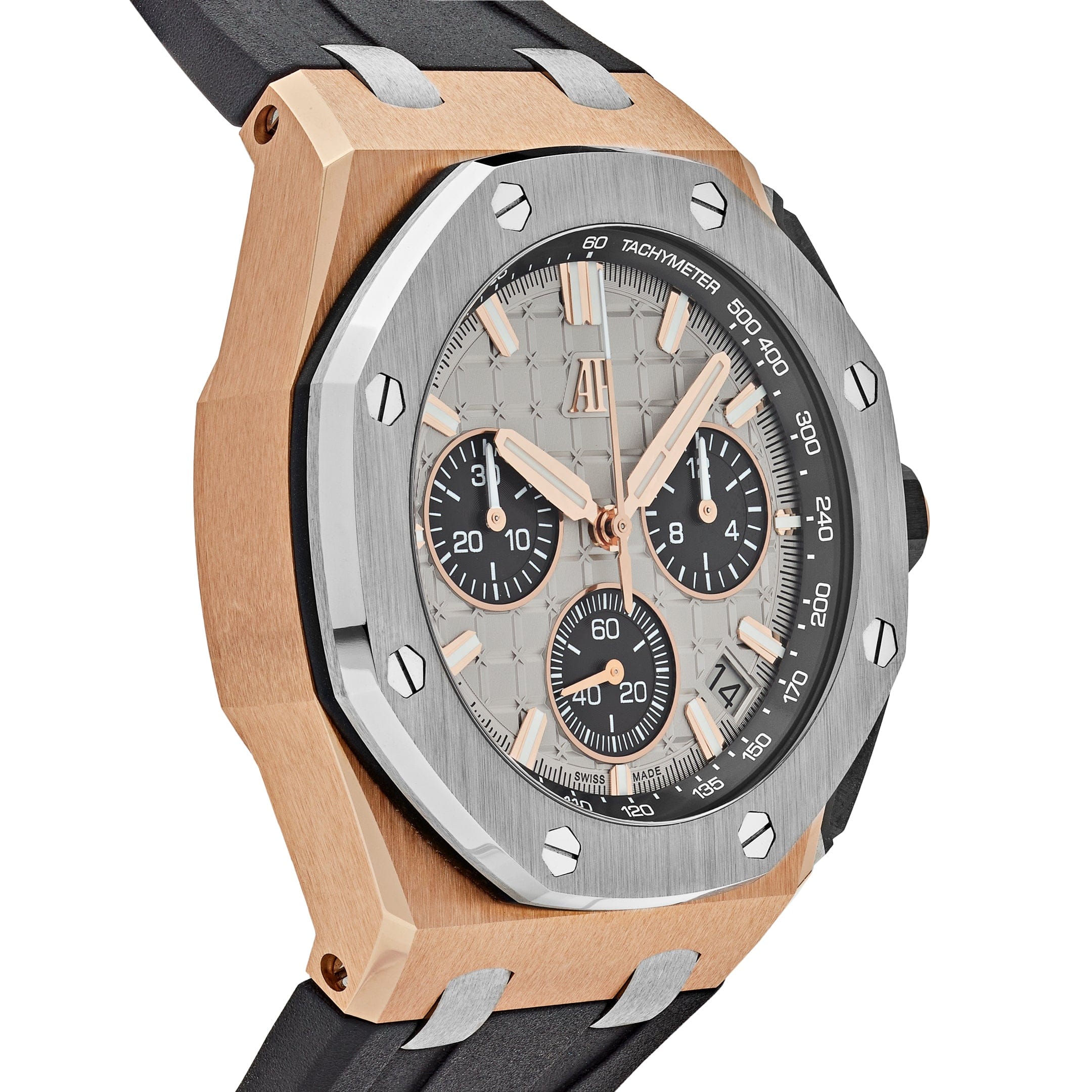 Audemars Piguet Royal Oak Offshore 26420OI.OO.A015VE.01 Chronograph Rose Gold Grey Dial - Premium Luxury Product