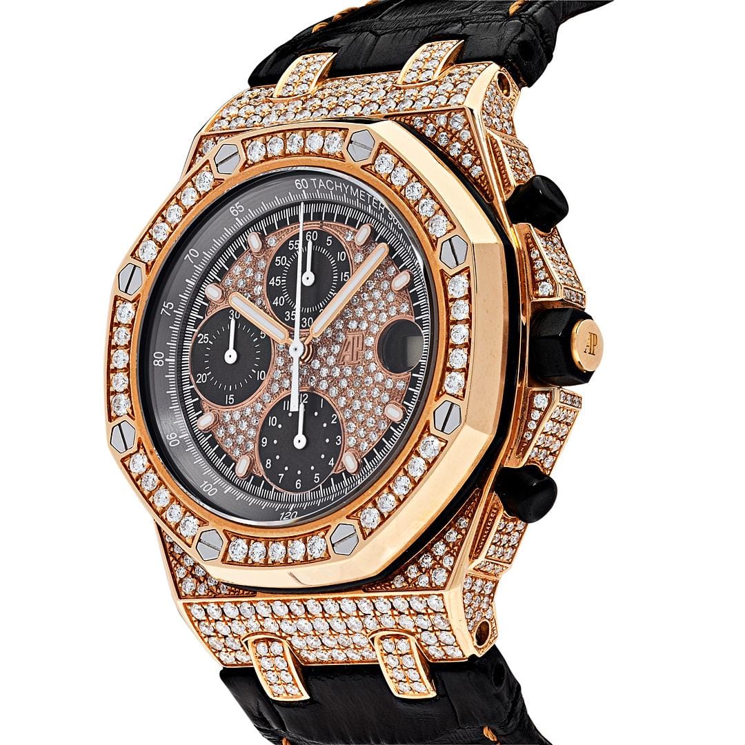 Audemars Piguet Royal Oak Offshore 26470OR.OO.A125CR.01 Chronograph Rose Gold Diamond Bezel - Premium Luxury Product