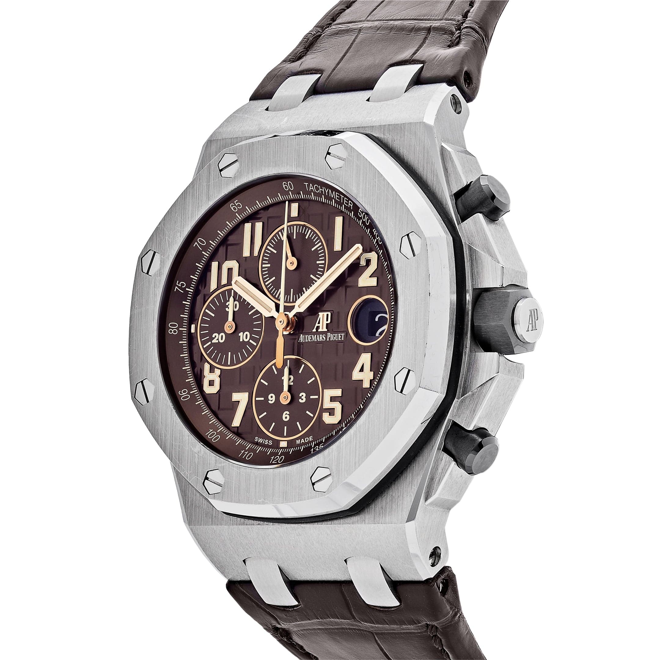 Audemars Piguet Royal Oak Offshore 26470ST.OO.A820CR.01 Chronograph Stainless Steel Brown Dial - Premium Luxury Product