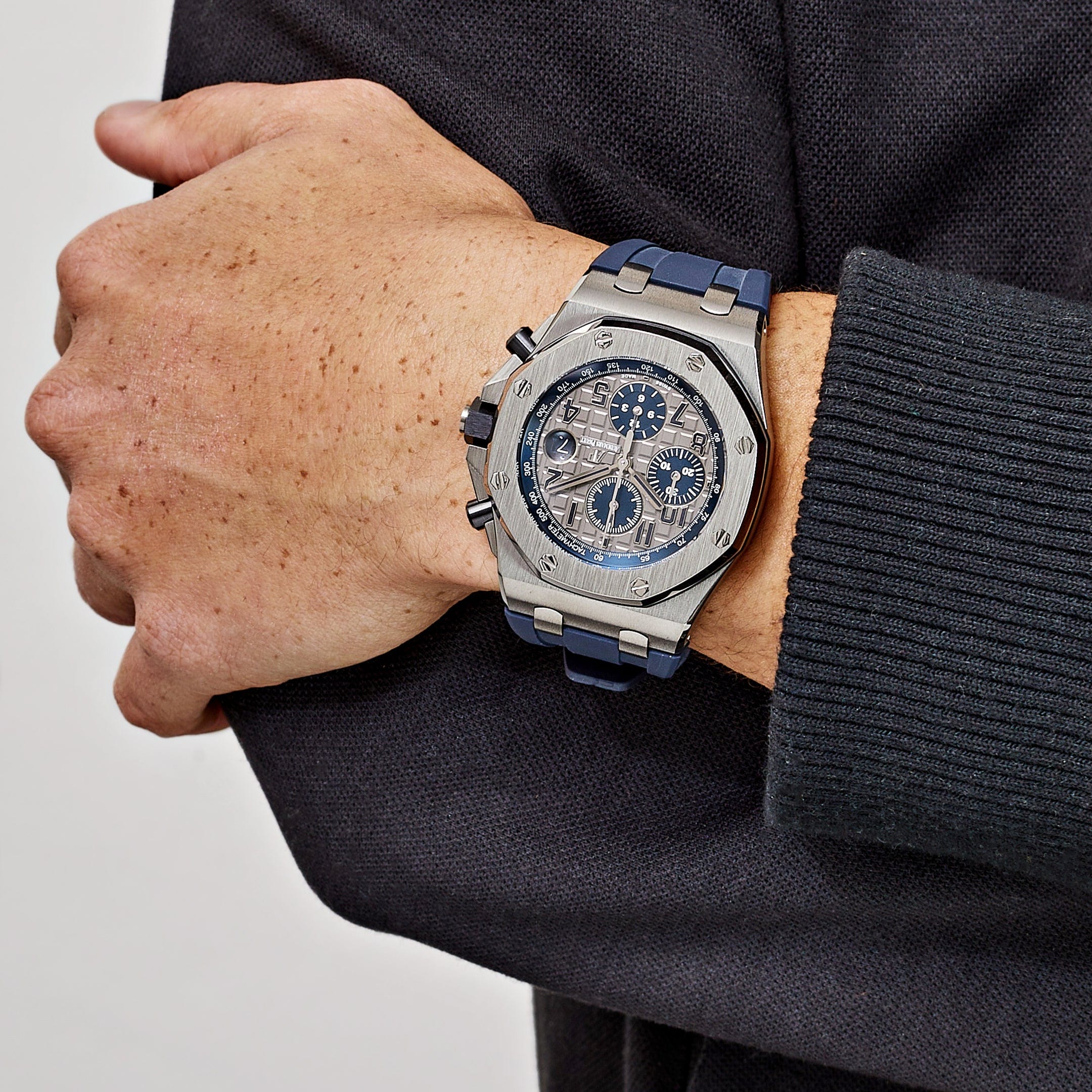 Audemars Piguet Royal Oak Offshore 26474TI.OO.1000TI.01 Chronograph 'QEII Cup' Titanium Grey Dial Limited Edition (2019) - Premium Luxury Product