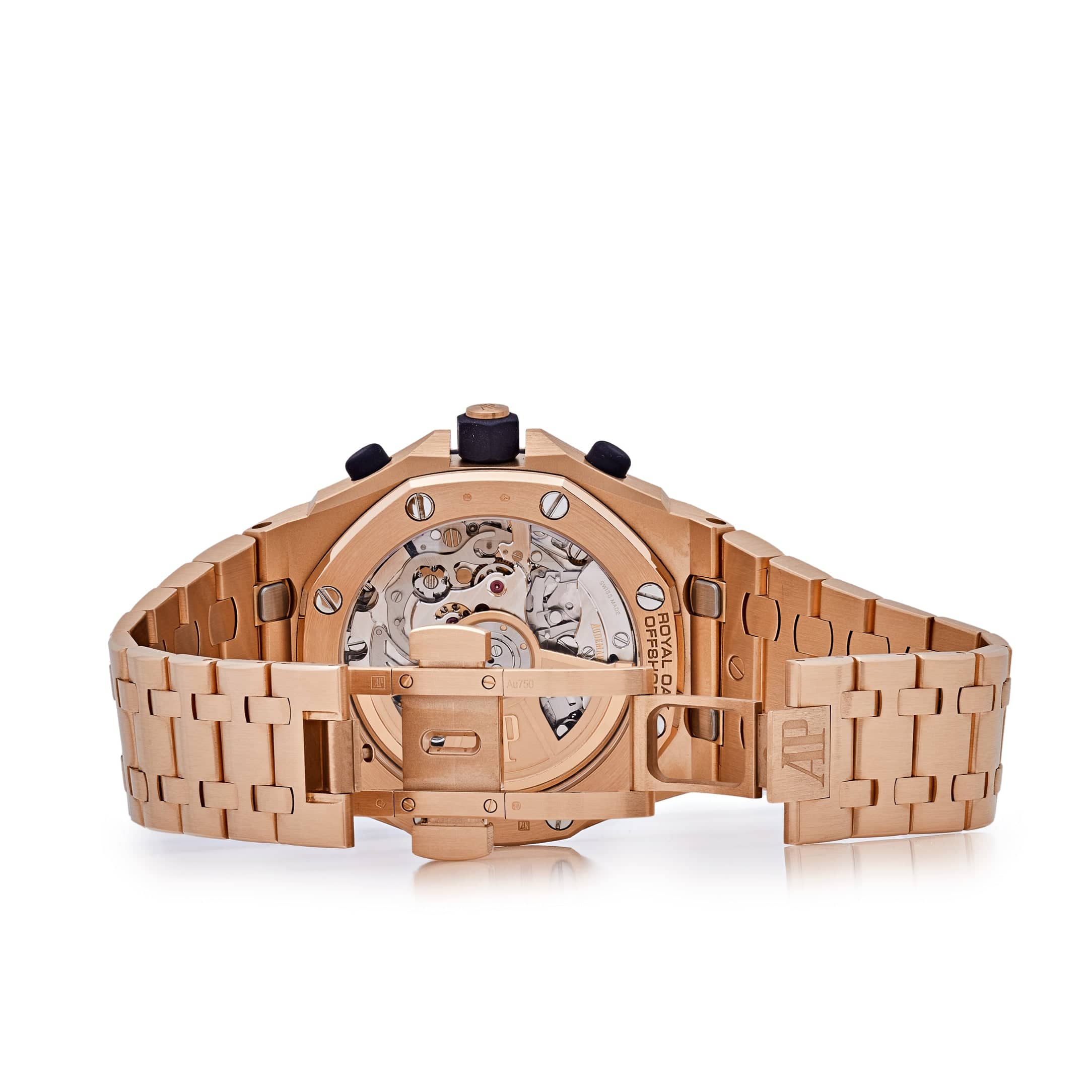 Audemars Piguet Royal Oak Offshore 26238OR.OO.2000OR.01 Chronograph 'Brick' Rose Gold Blue Dial - Premium Luxury Product
