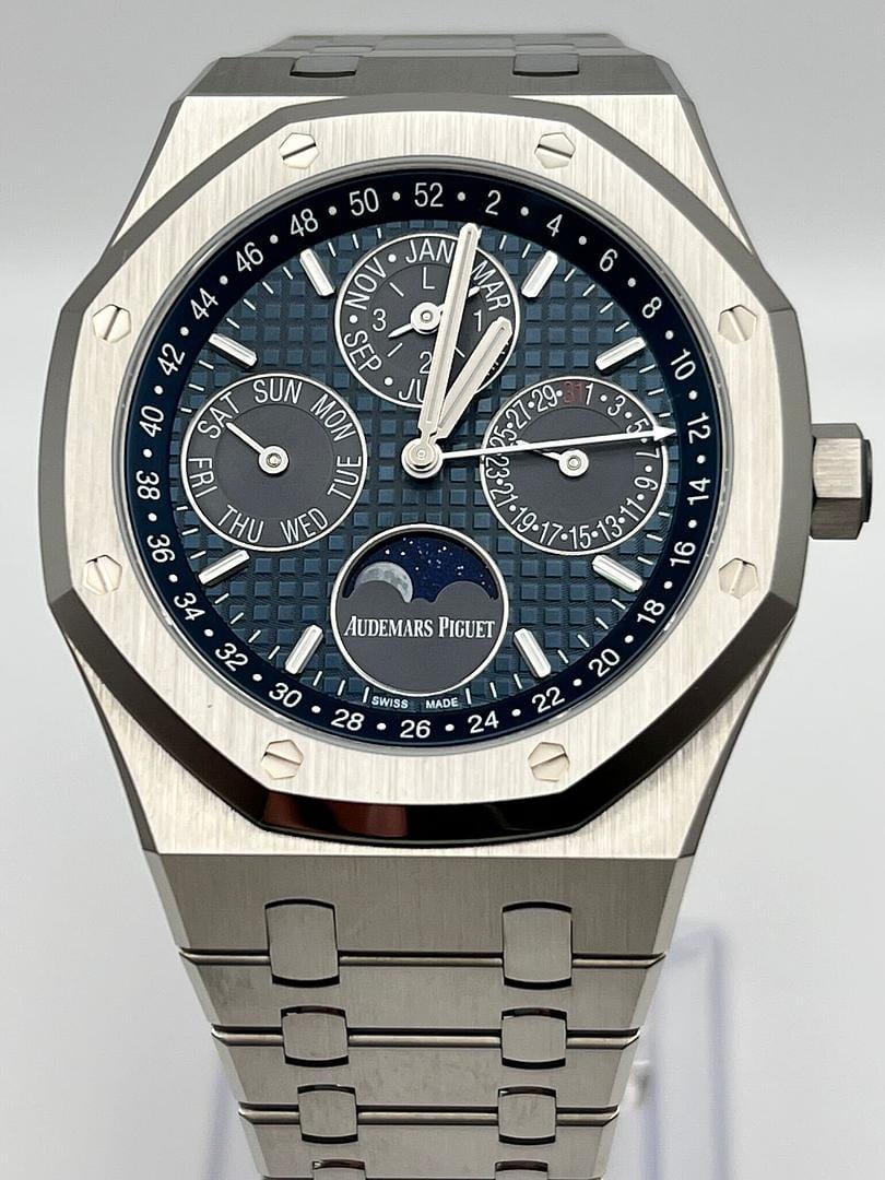 Audemars Piguet Royal Oak Perpetual Calendar 26574TI.OO.1220TI.01 Titanium Blue Dial - Premium Luxury Product