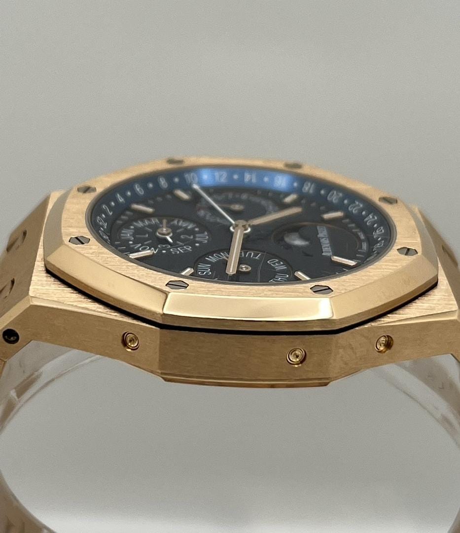 Audemars Piguet Royal Oak Perpetual Calendar 26574OR.OO.1220OR.02 Rose Gold Blue Dial - Premium Luxury Product
