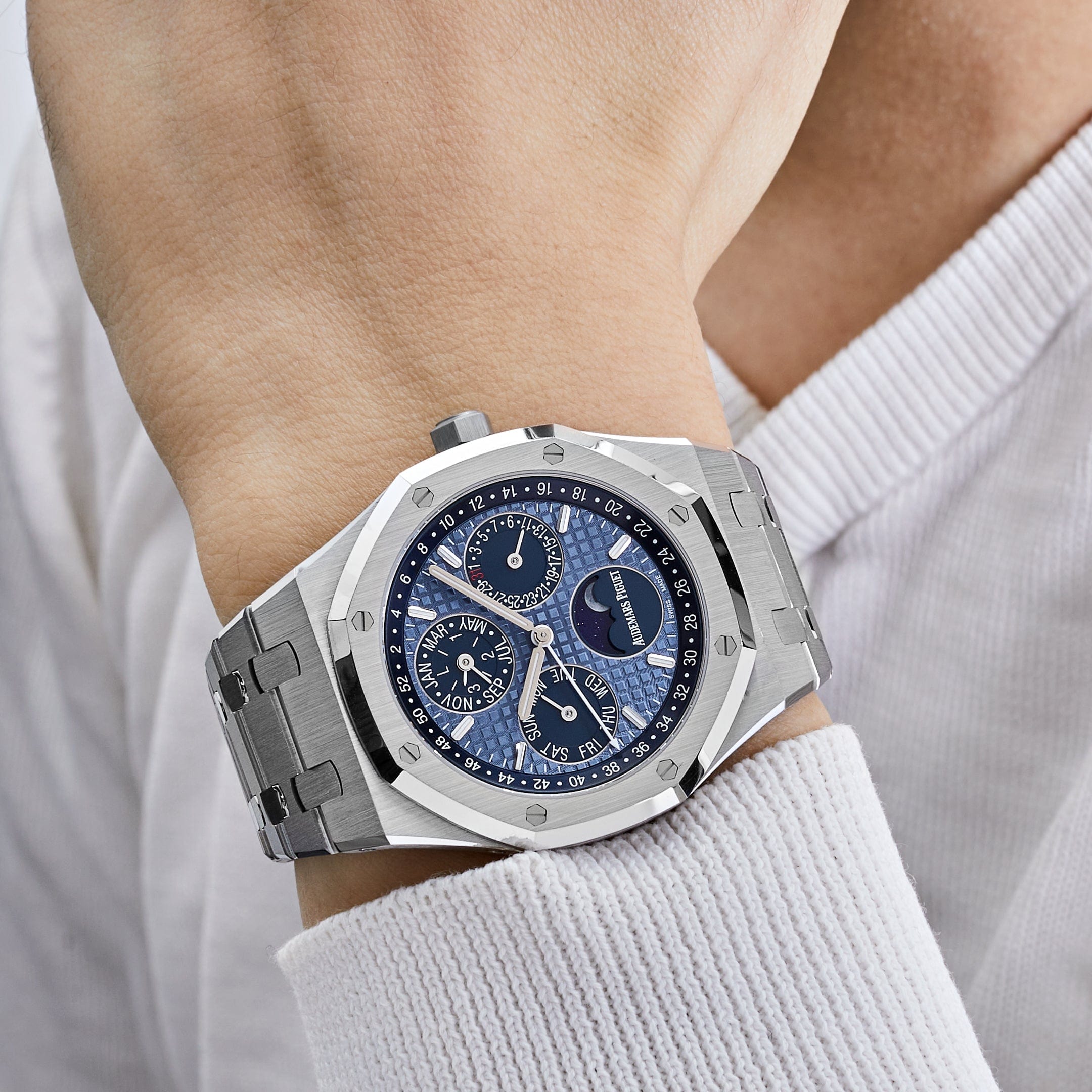 Audemars Piguet Royal Oak Perpetual Calendar 26574ST.OO.1220ST.03 Stainless Steel Blue Dial (2022) - Premium Luxury Product